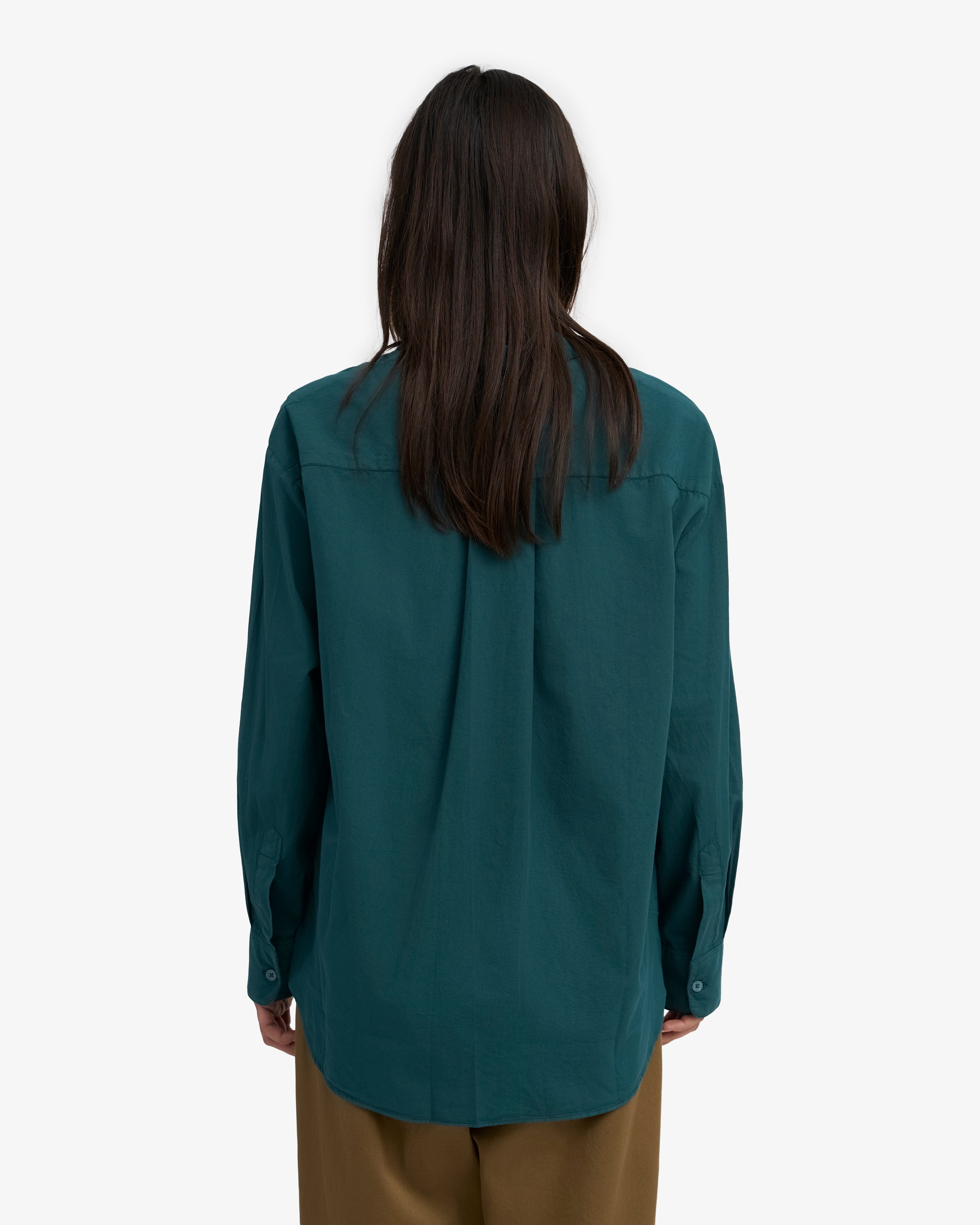 Organic Oversized Shirt - Ocean Green