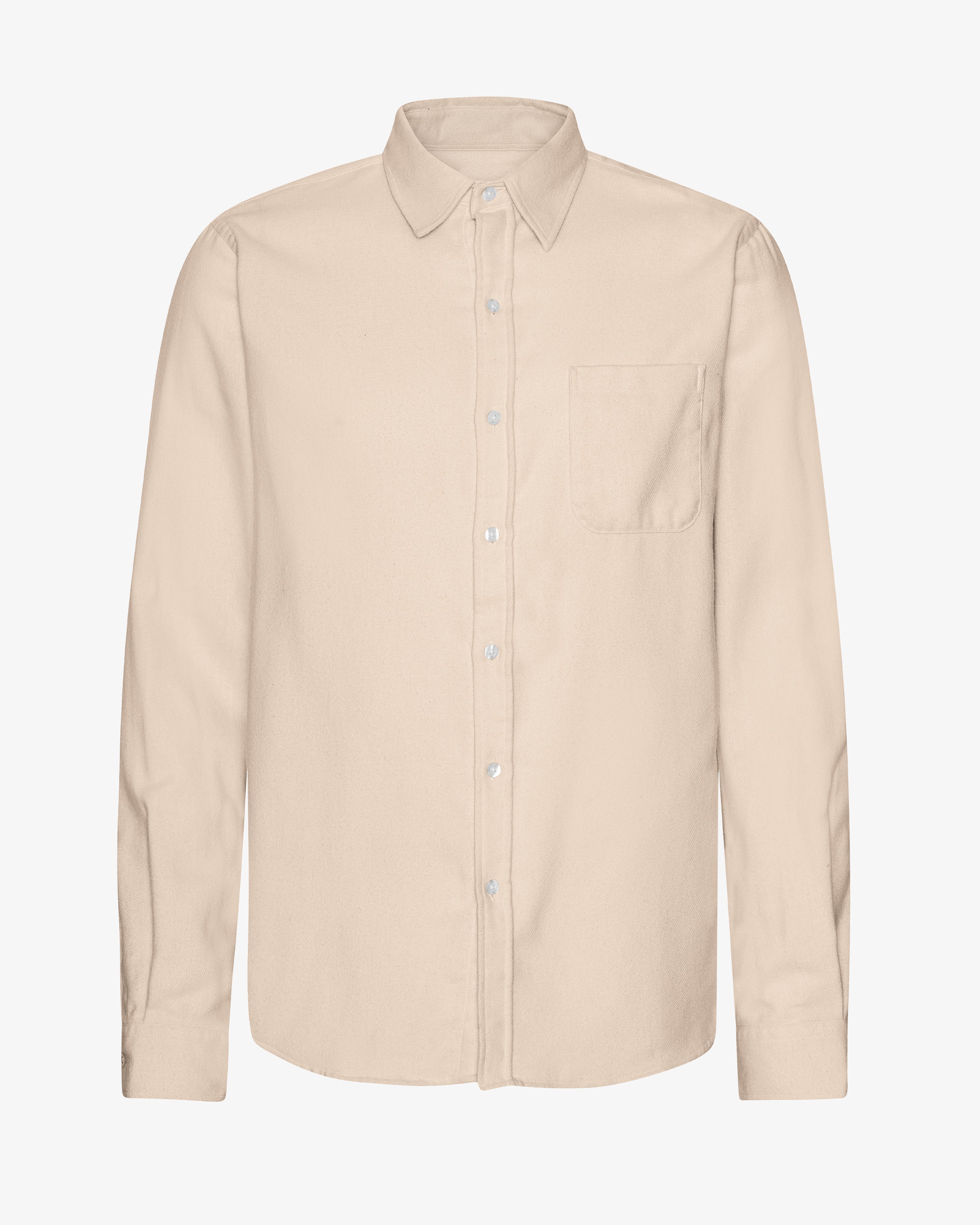 Organic Flannel Shirt - Ivory White