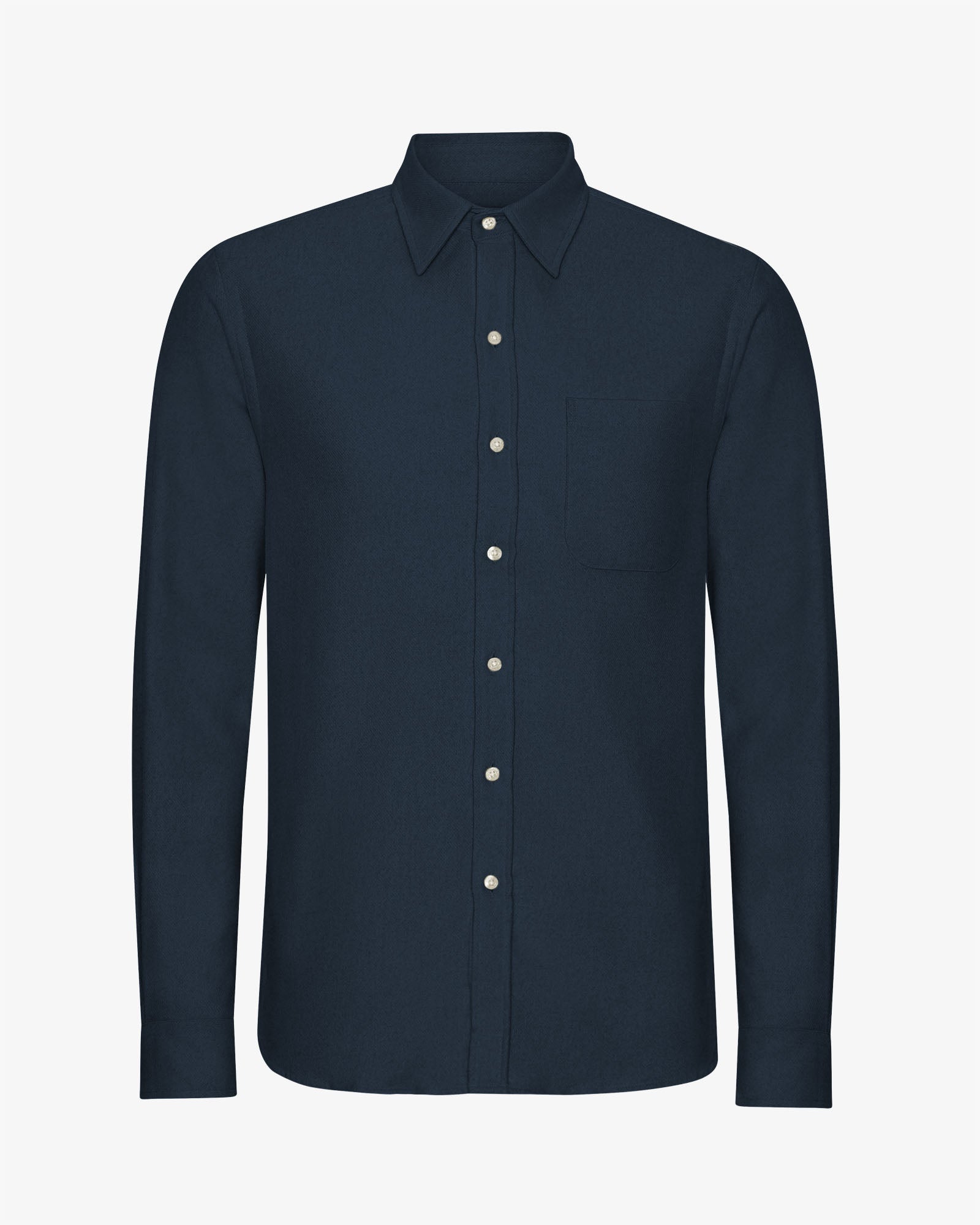 Organic Flannel Shirt - Navy Blue