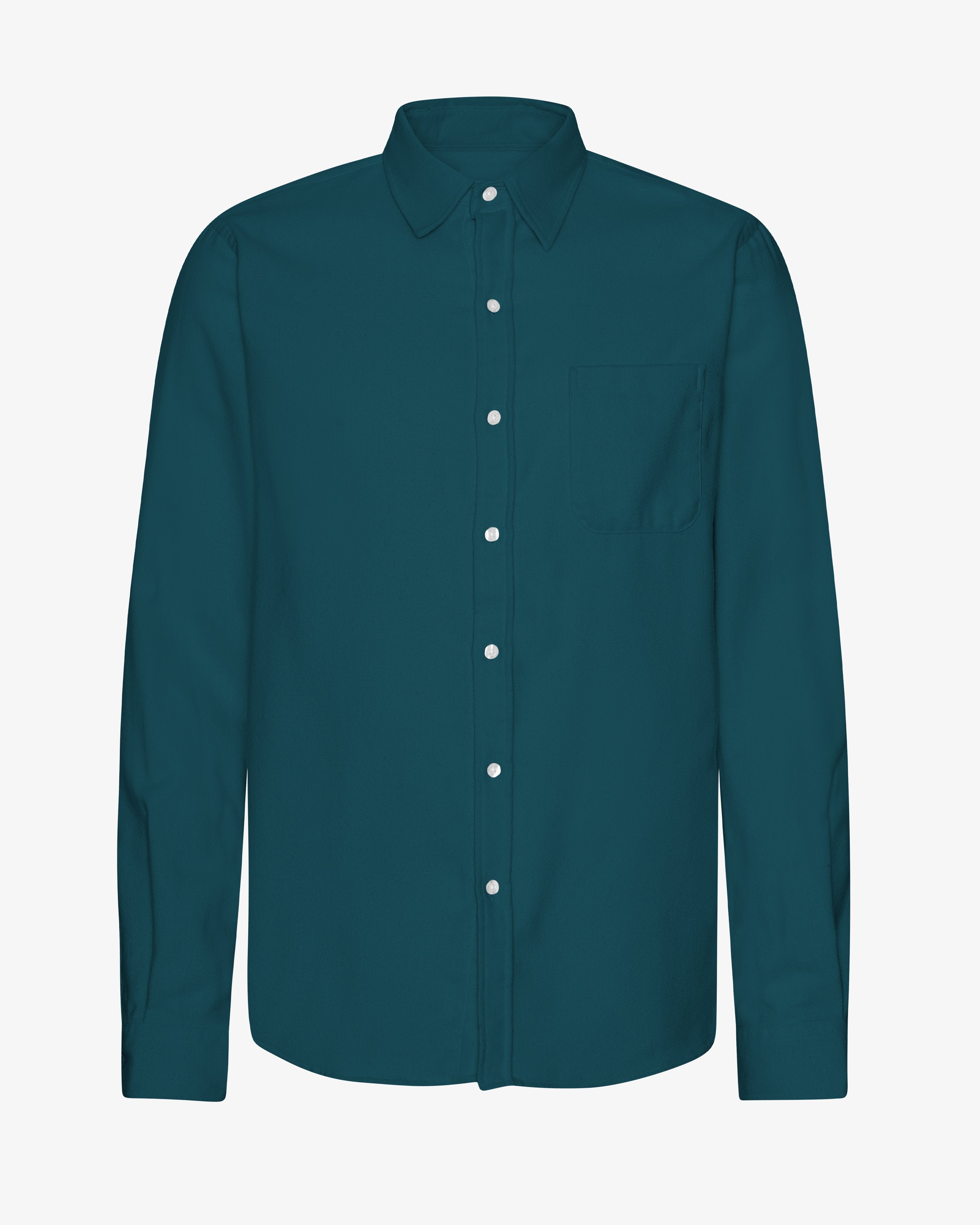 Organic Flannel Shirt - Ocean Green