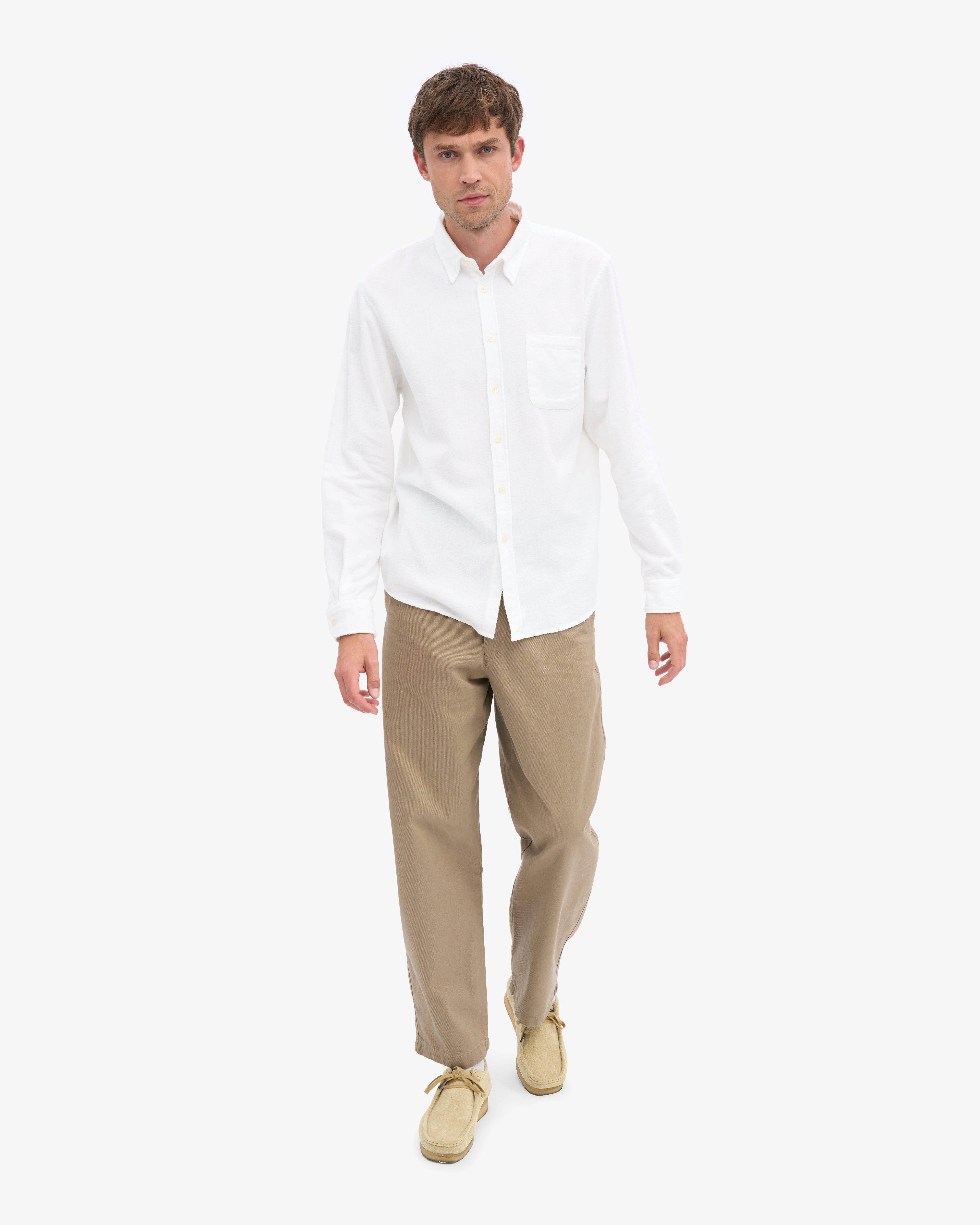 Organic Flannel Shirt - Optical White