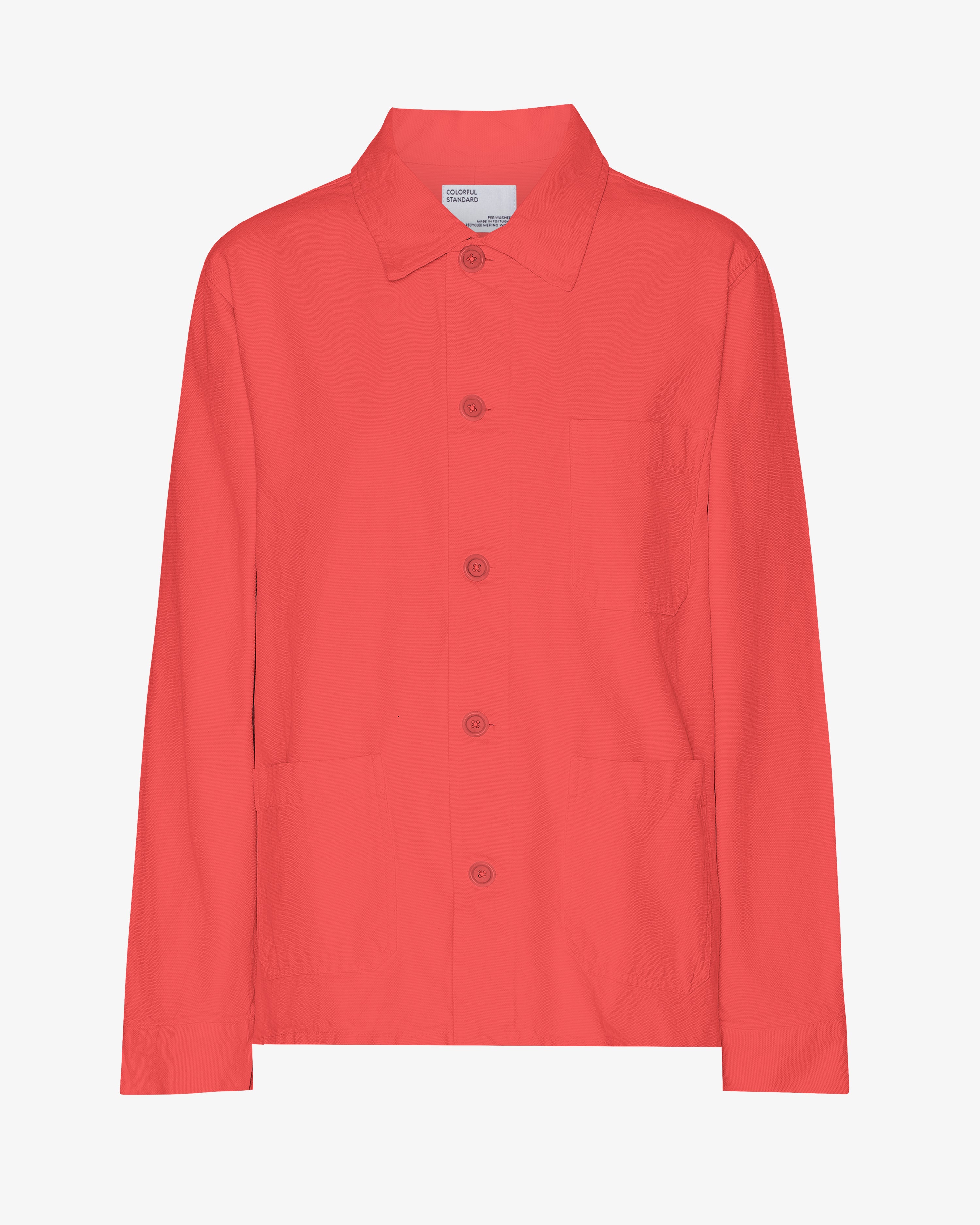 Organic Workwear Jacket - Red Tangerine
