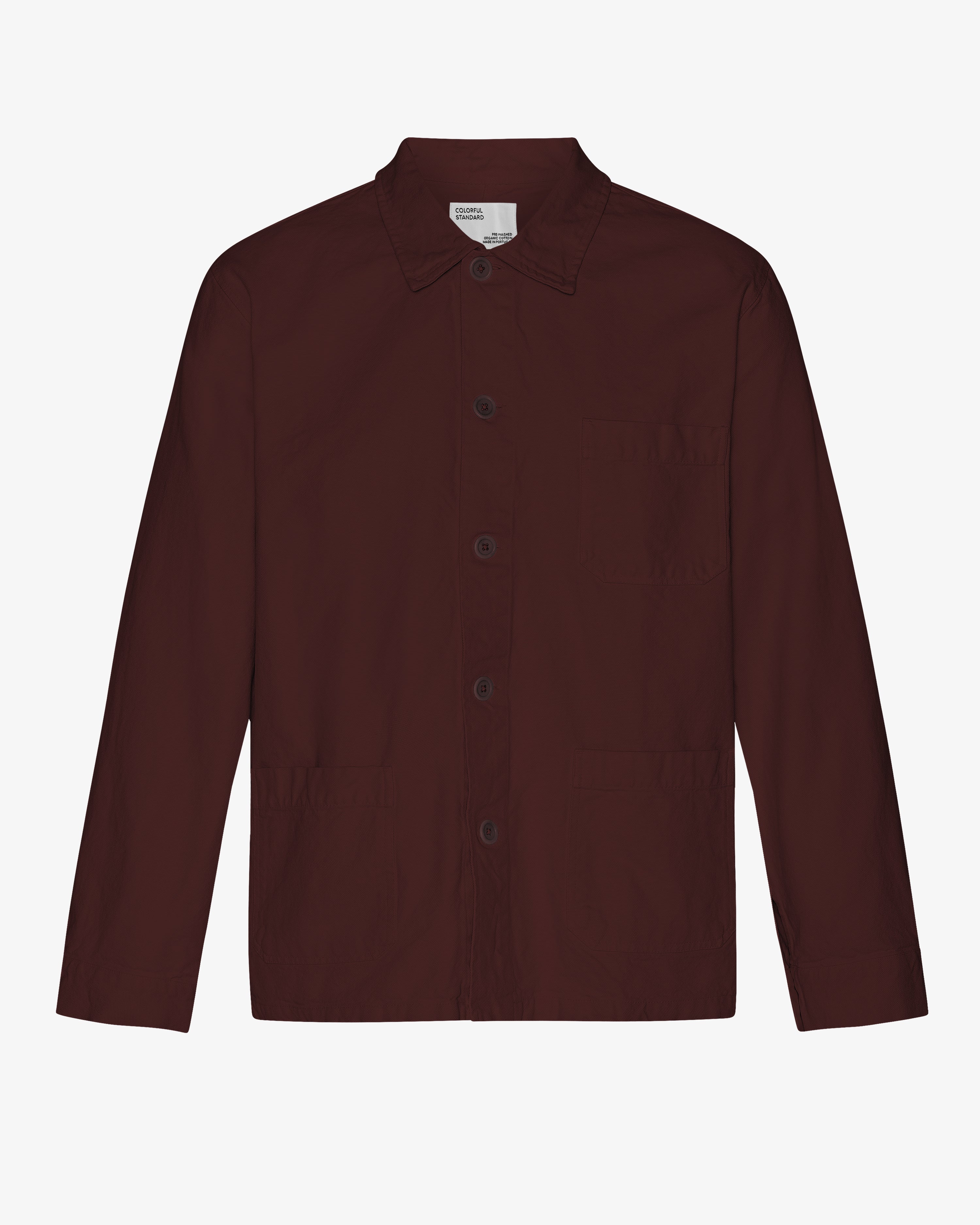 Organic Workwear Jacket - Oxblood Red