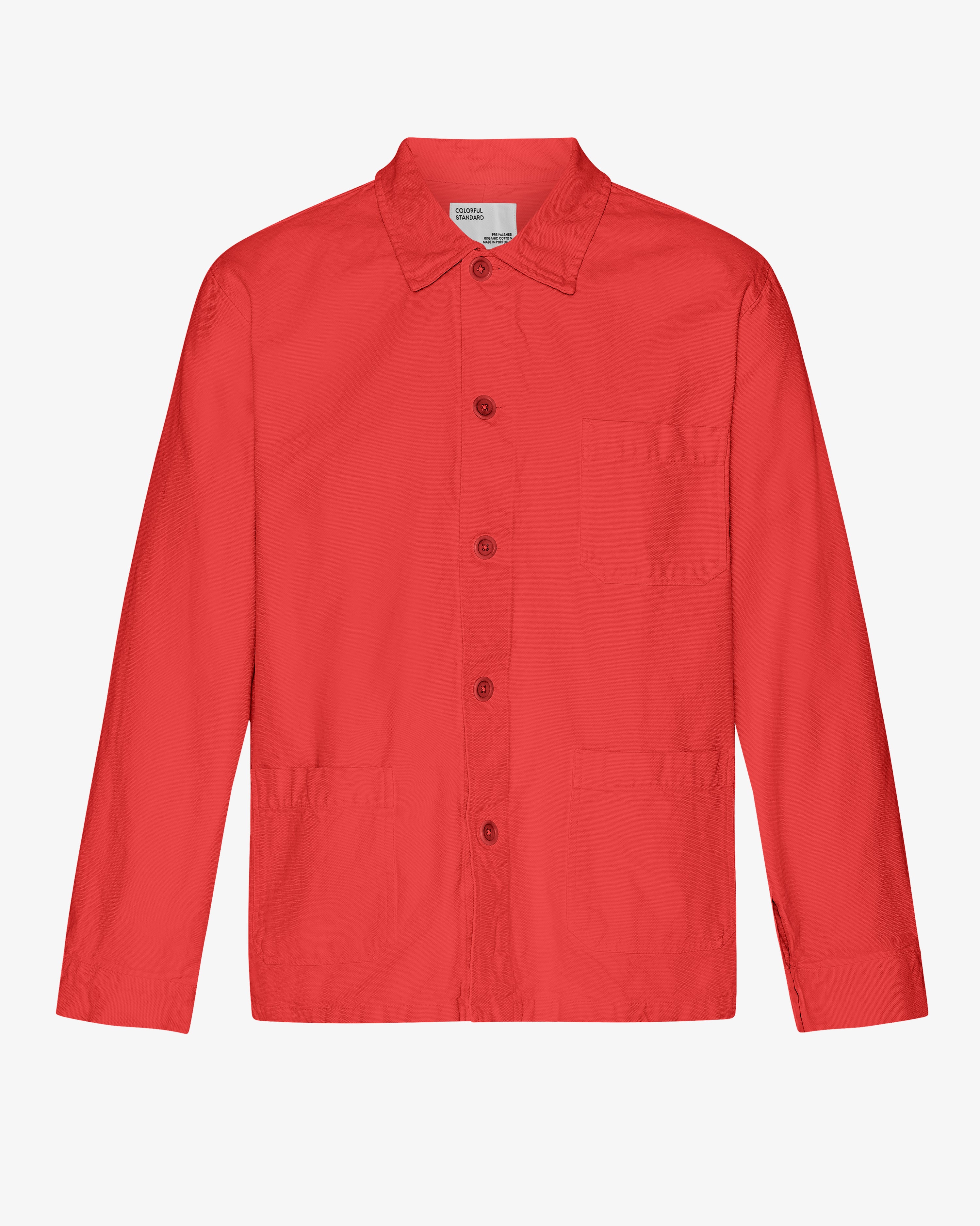 Organic Workwear Jacket - Red Tangerine