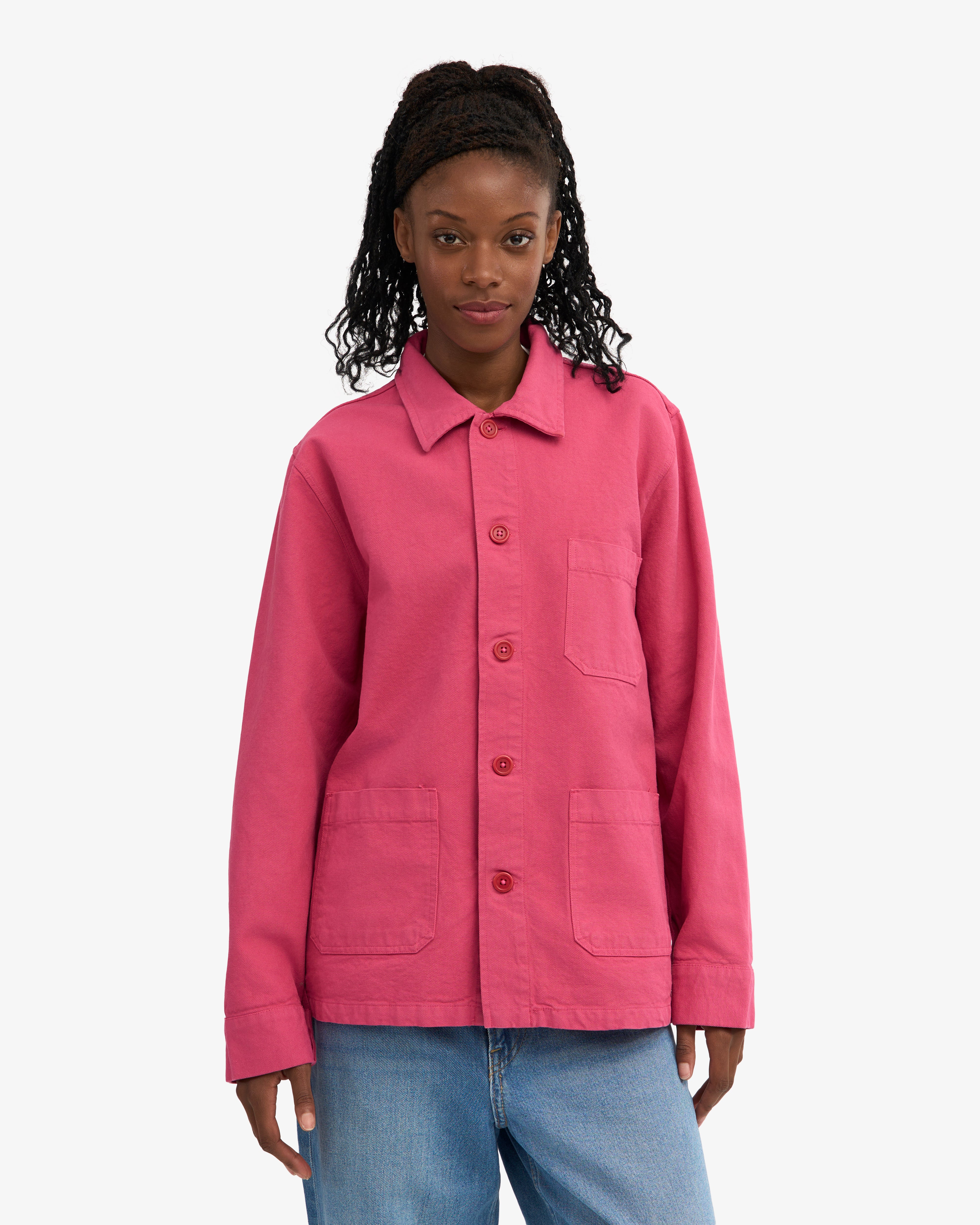 Organic Workwear Jacket - Bubblegum Pink