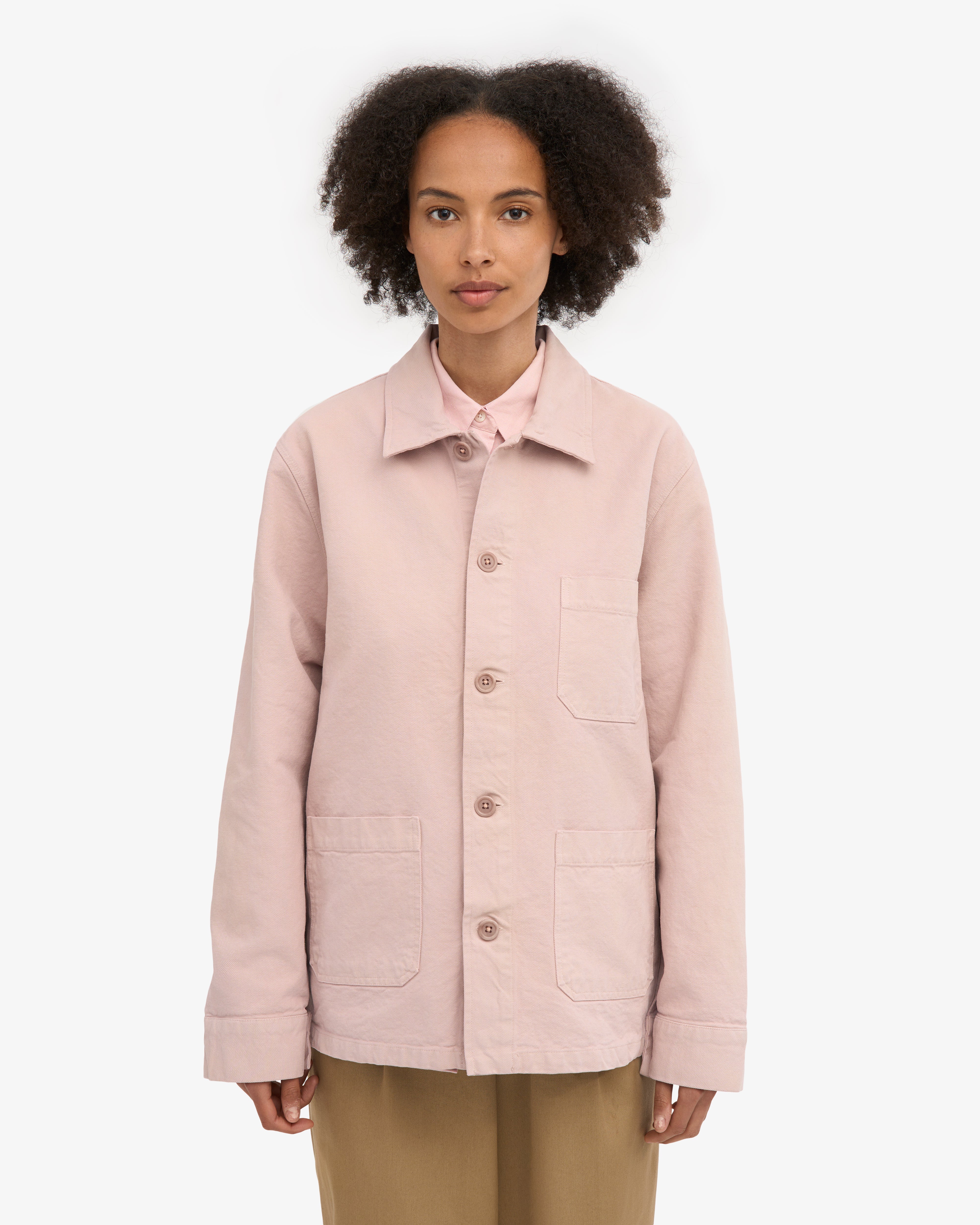 Organic Workwear Jacket - Faded Pink