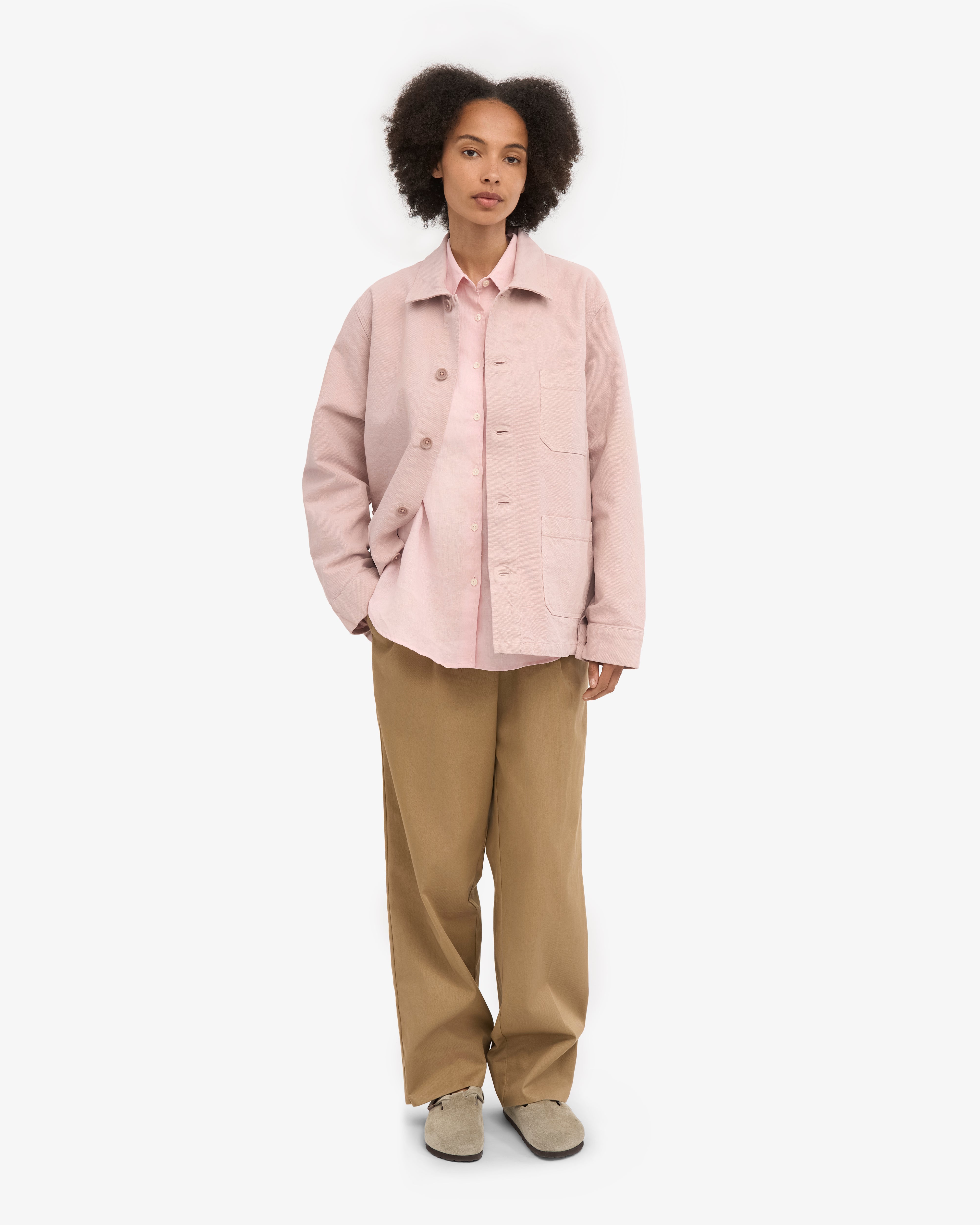 Organic Workwear Jacket - Faded Pink