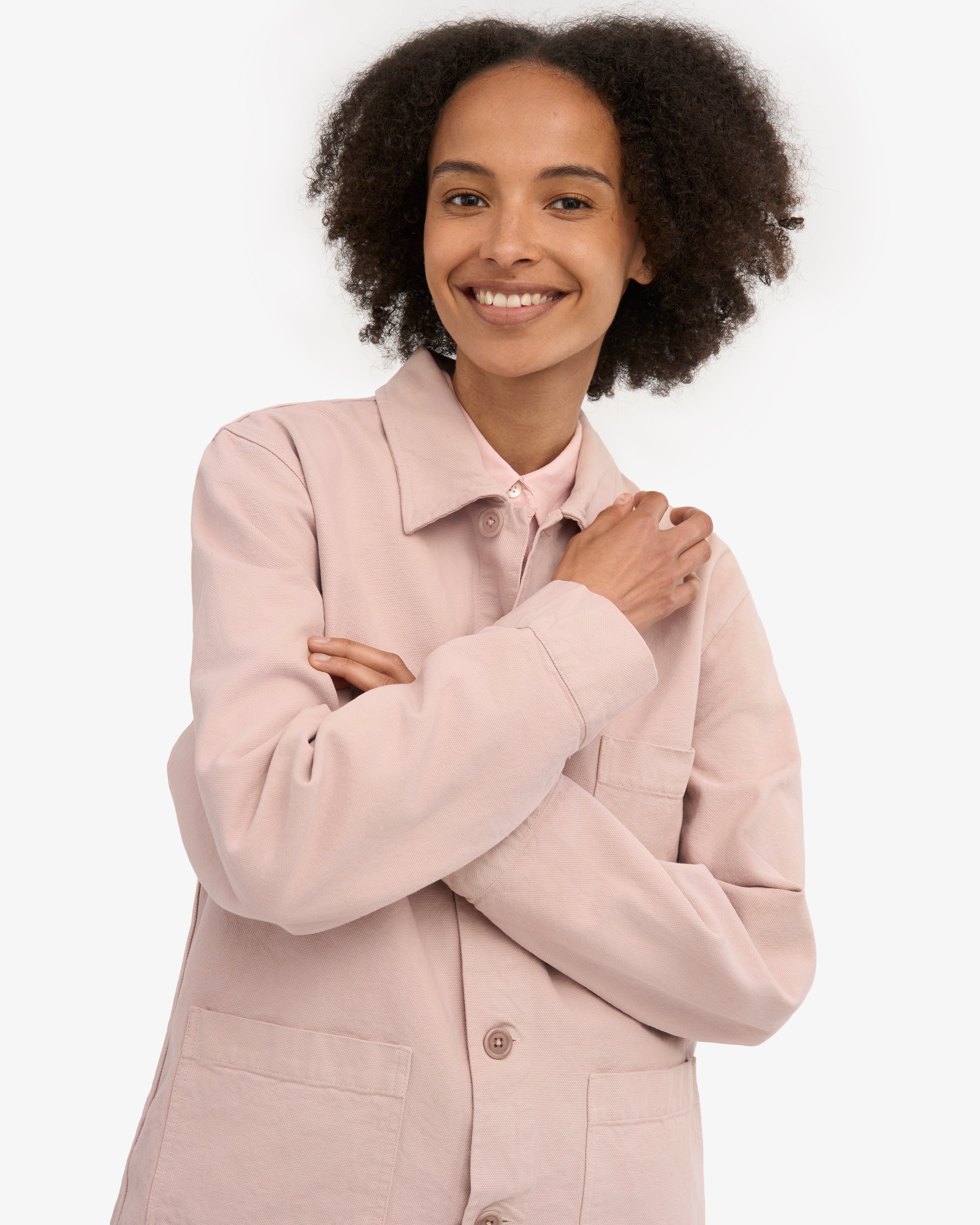 Organic Workwear Jacket - Faded Pink