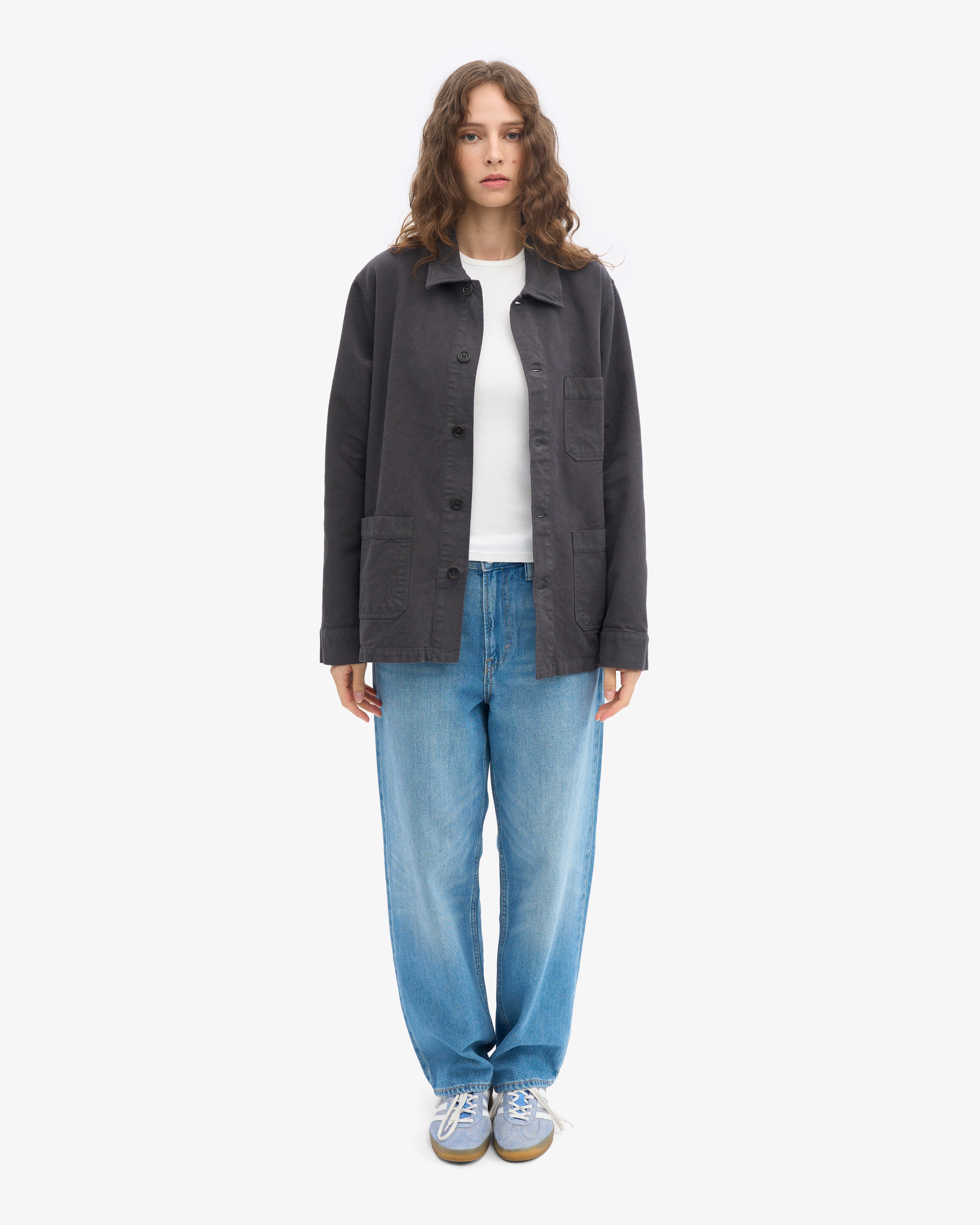 Organic Workwear Jacket - Lava Grey