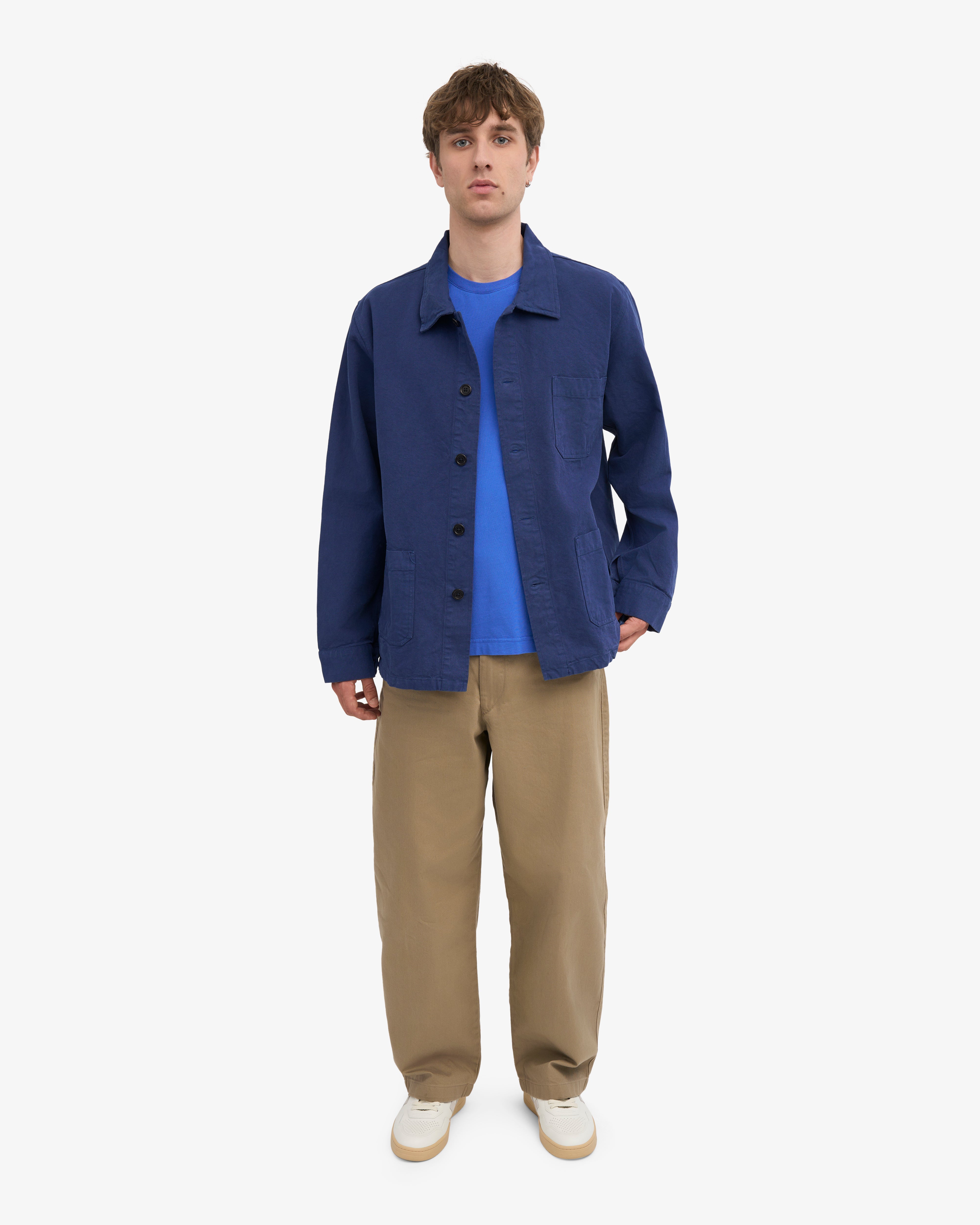 Organic Workwear Jacket - Marine Blue
