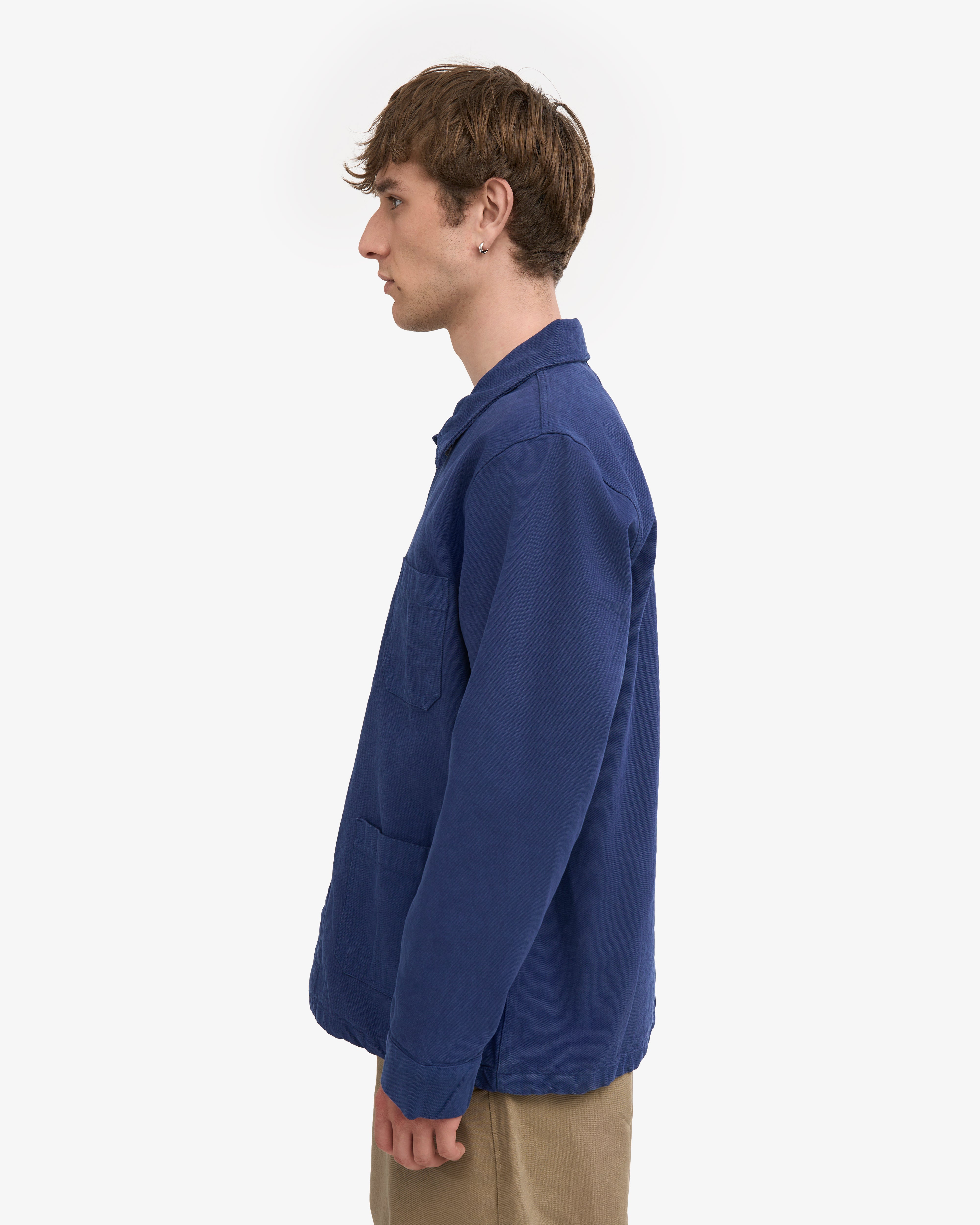 Organic Workwear Jacket - Marine Blue