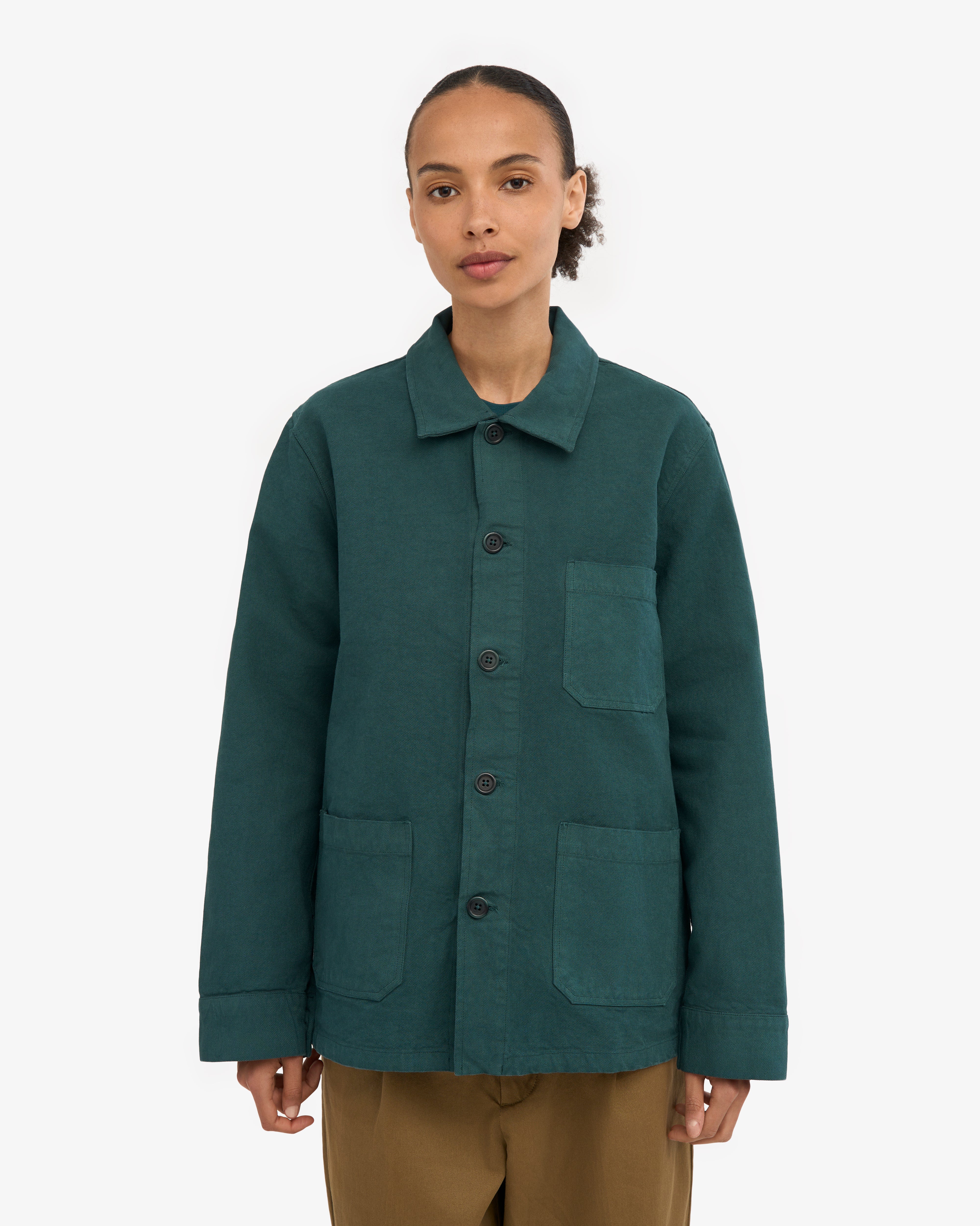 Organic Workwear Jacket - Ocean Green