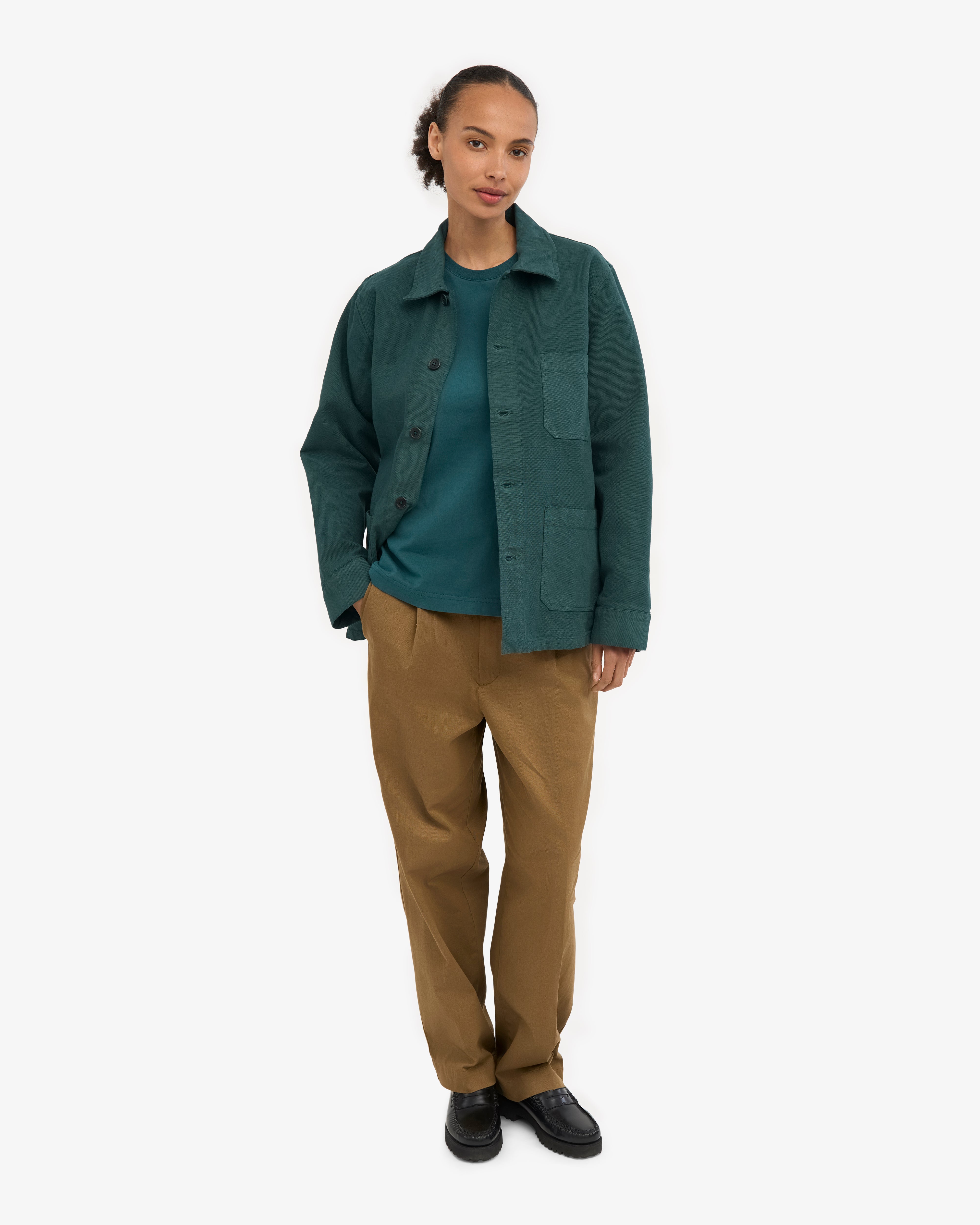 Organic Workwear Jacket - Ocean Green