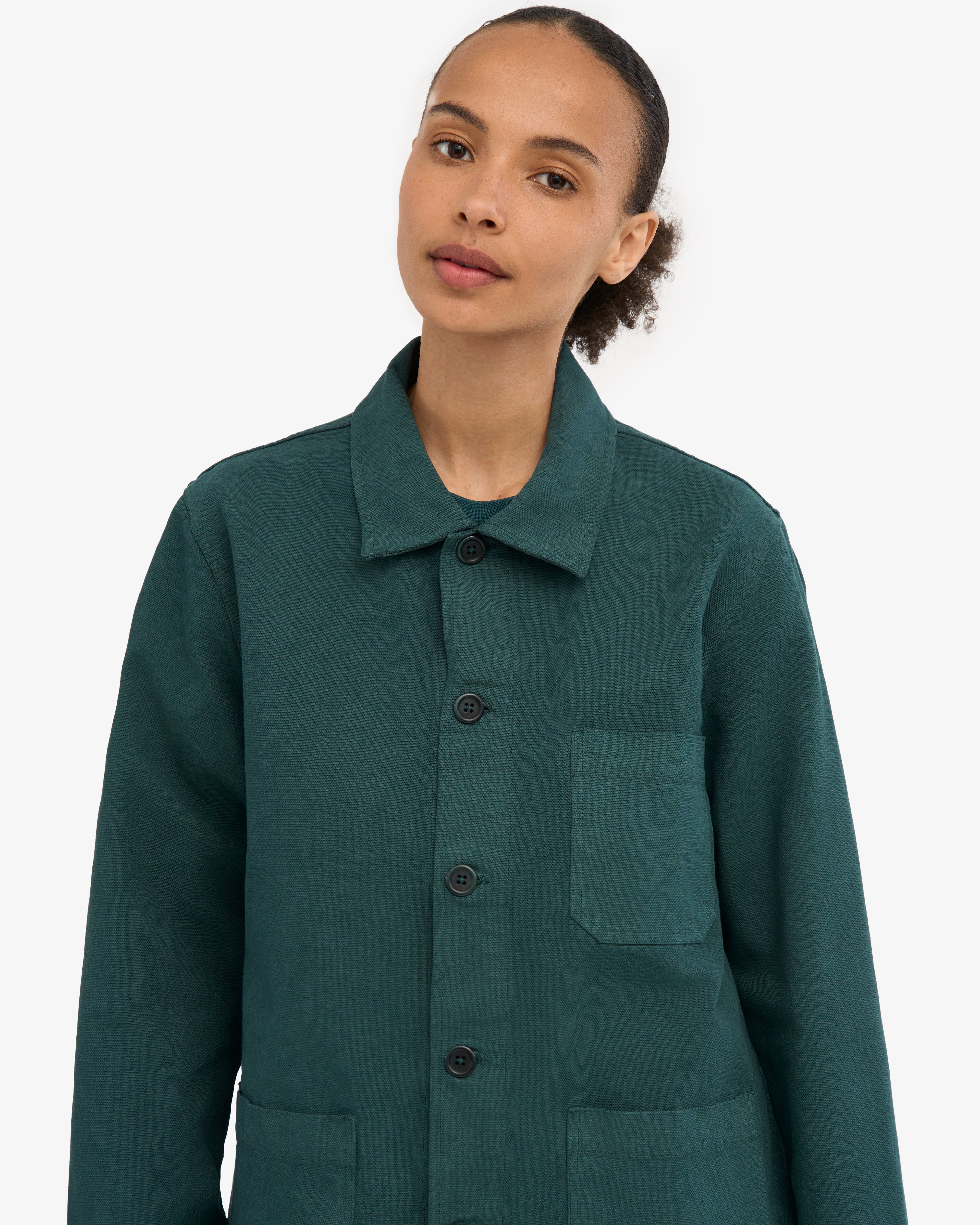 Organic Workwear Jacket - Ocean Green