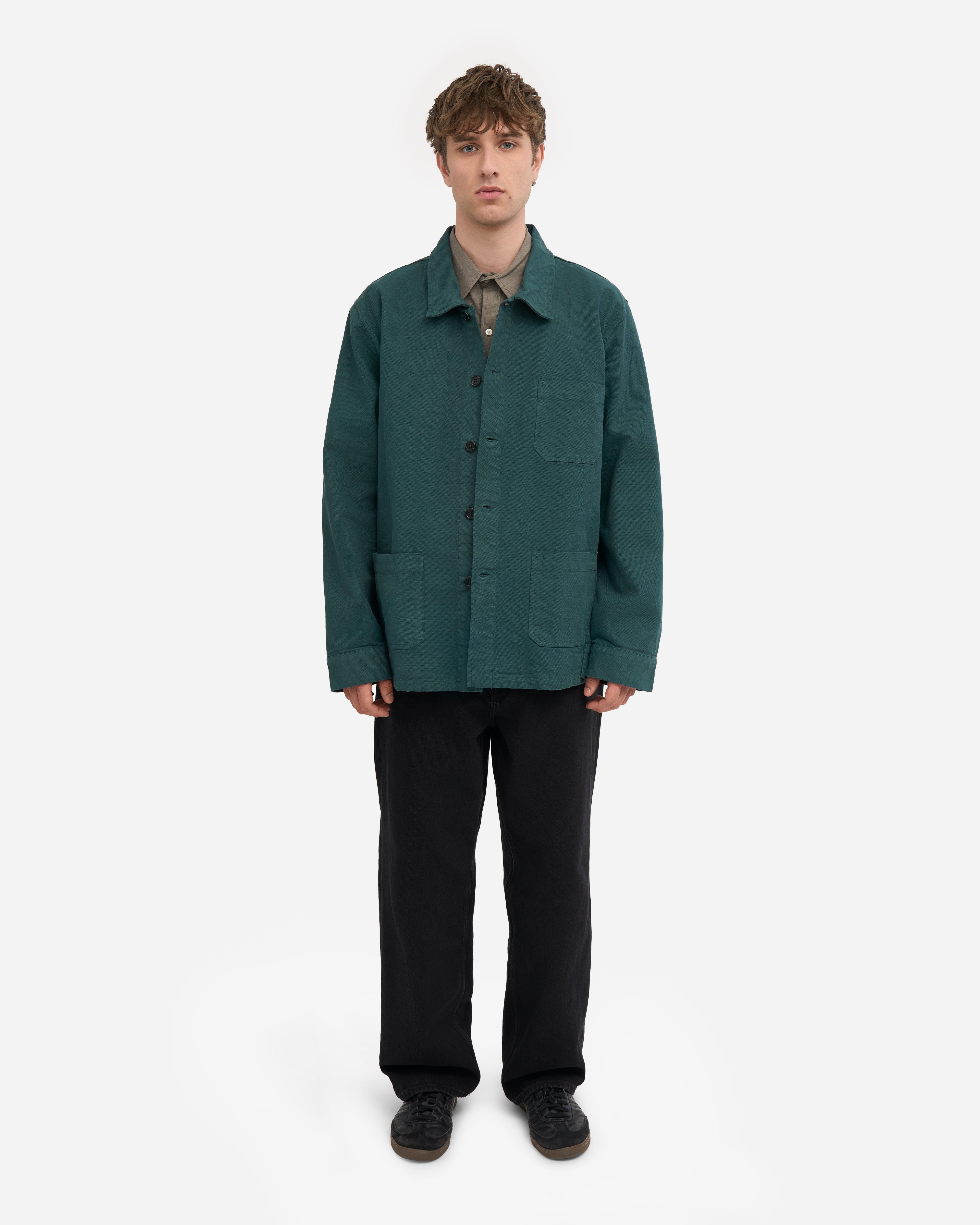 Organic Workwear Jacket - Ocean Green