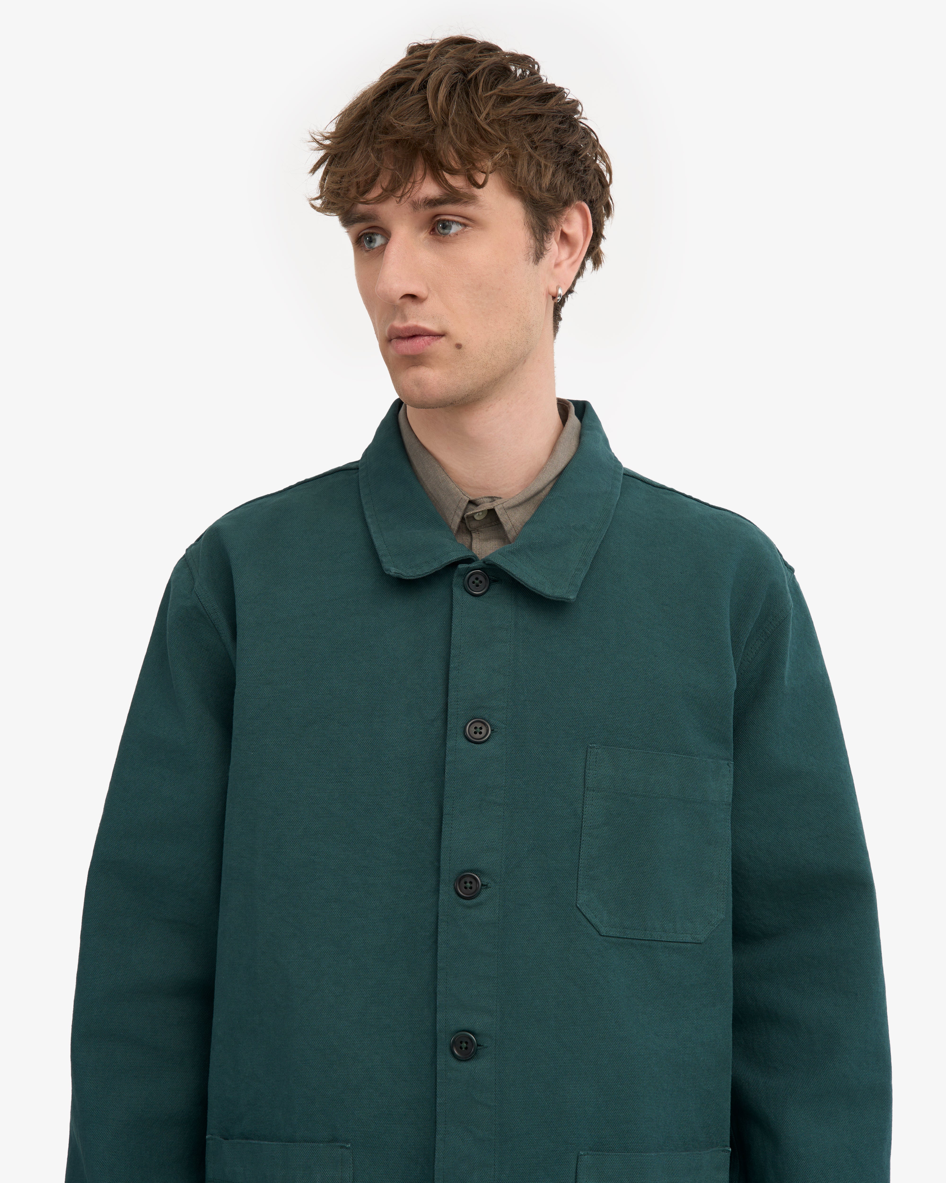 Organic Workwear Jacket - Ocean Green