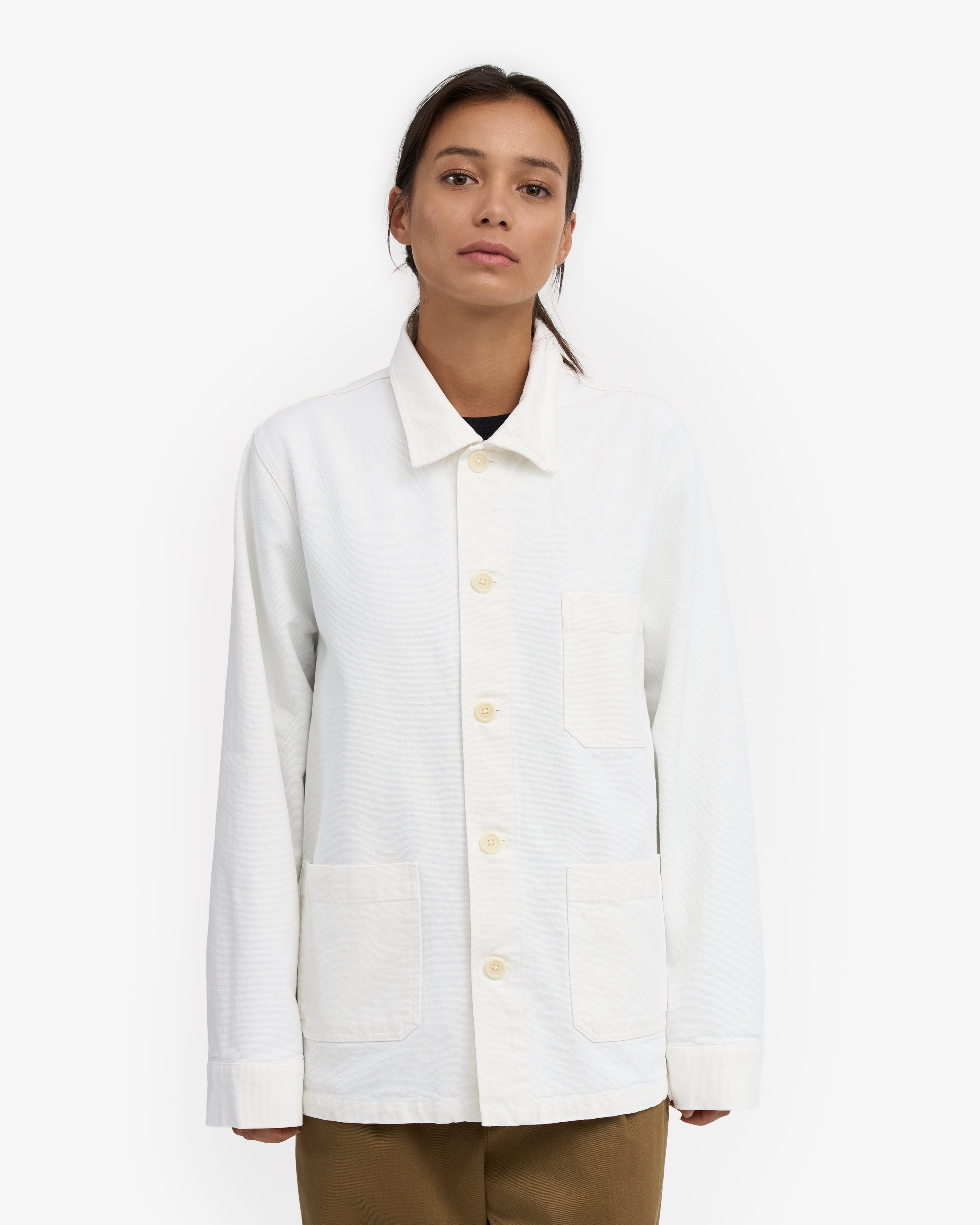 Organic Workwear Jacket - Optical White