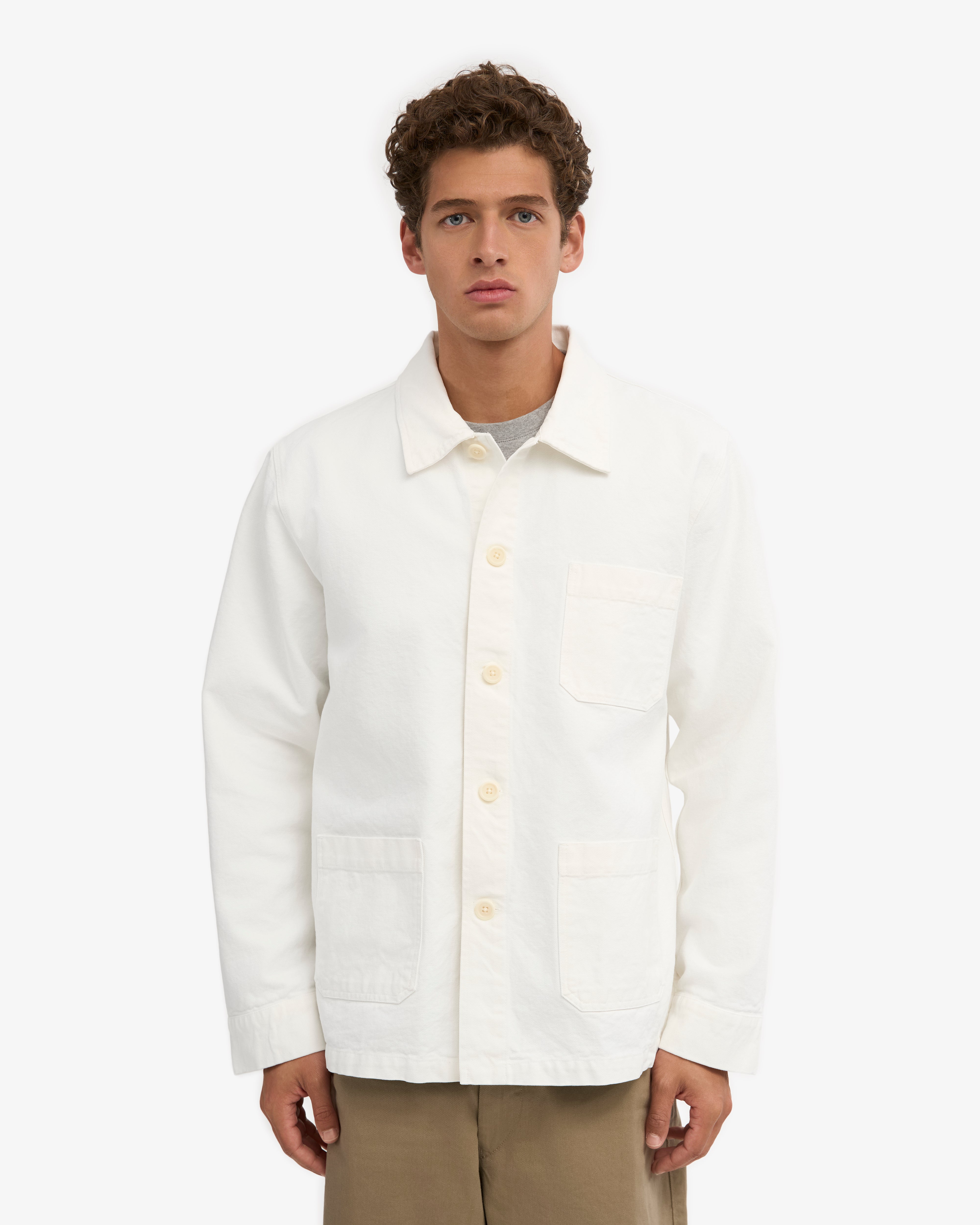 Organic Workwear Jacket - Optical White