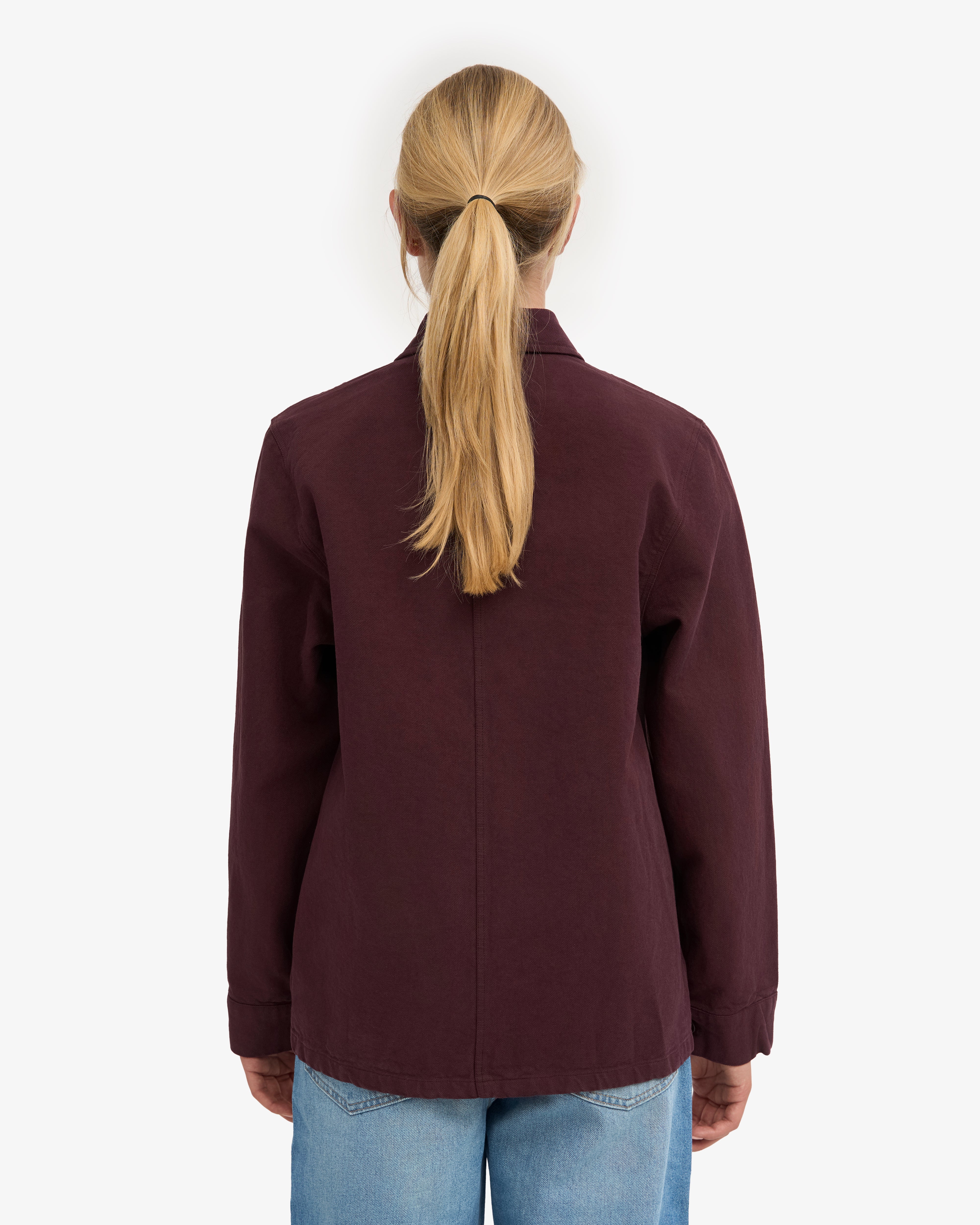 Organic Workwear Jacket - Oxblood Red