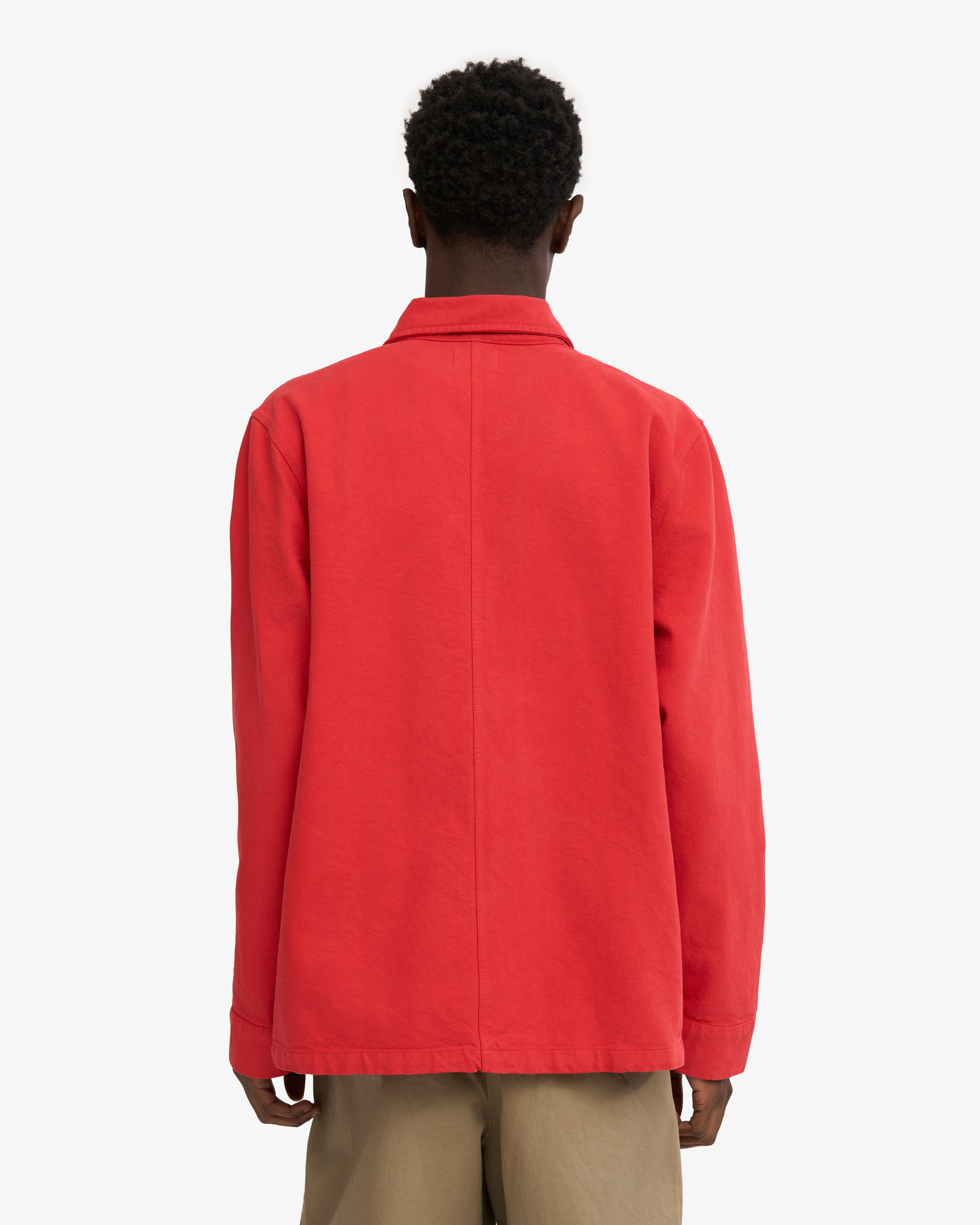 Organic Workwear Jacket - Red Tangerine