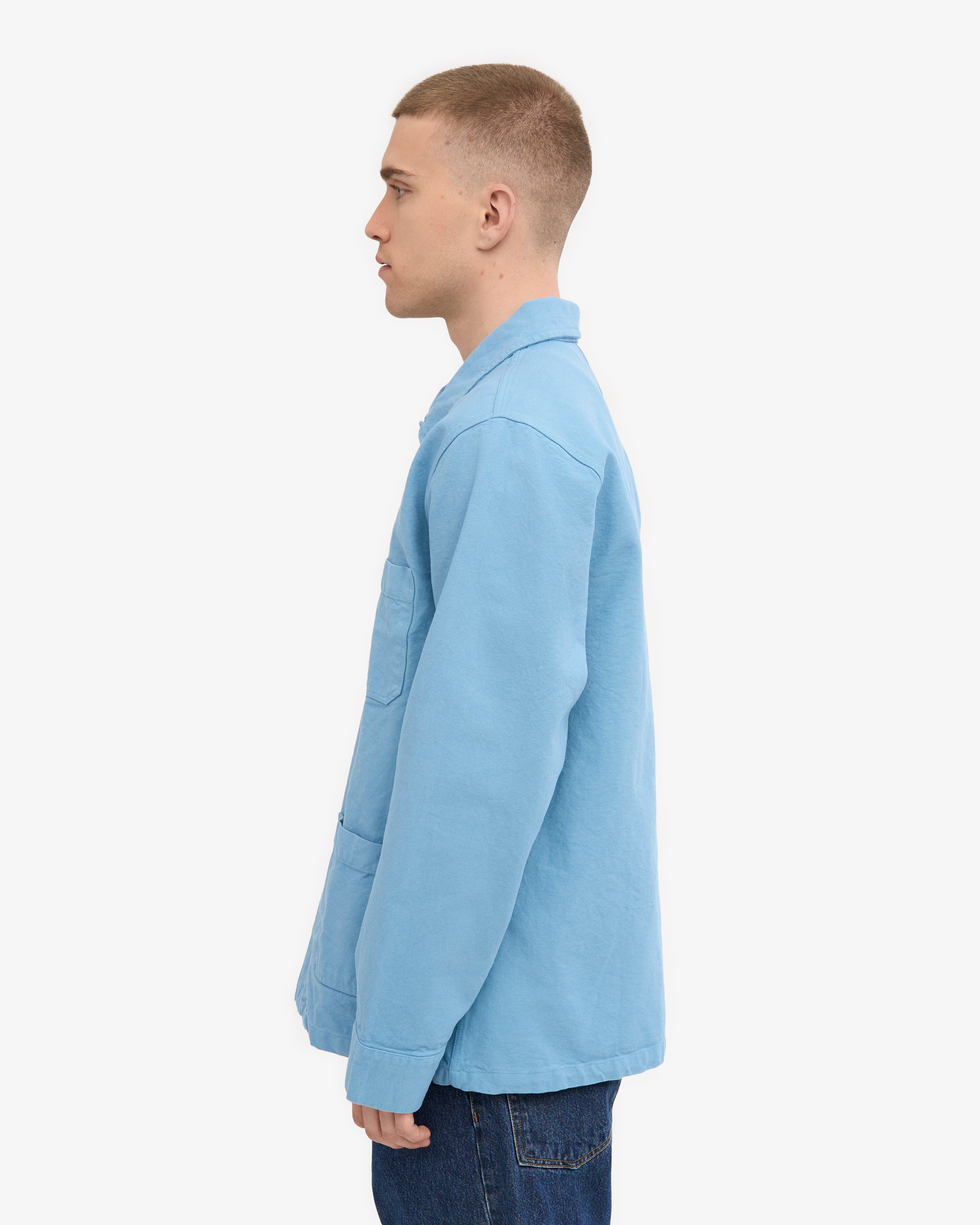 Organic Workwear Jacket - Seaside Blue