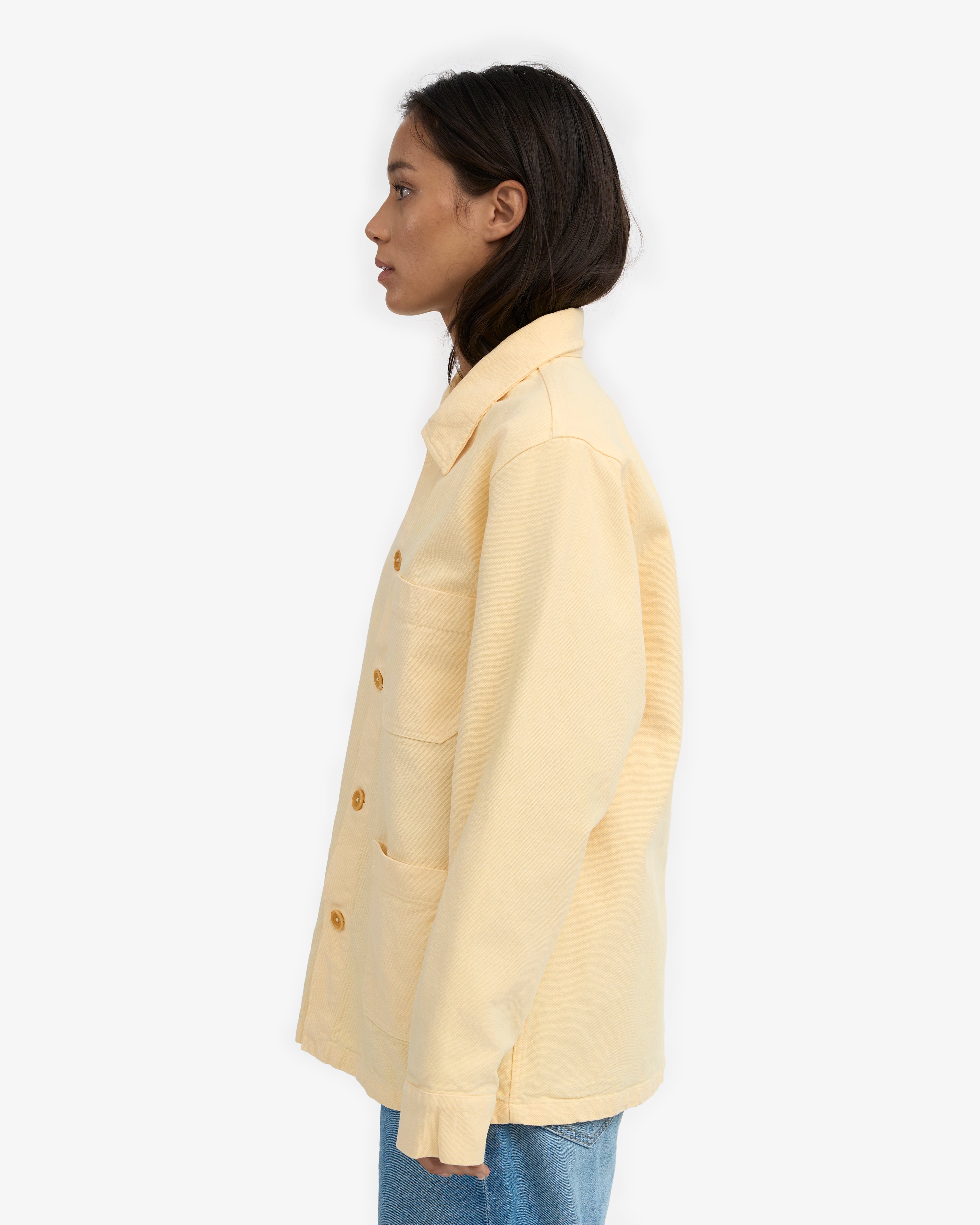 Organic Workwear Jacket - Soft Yellow