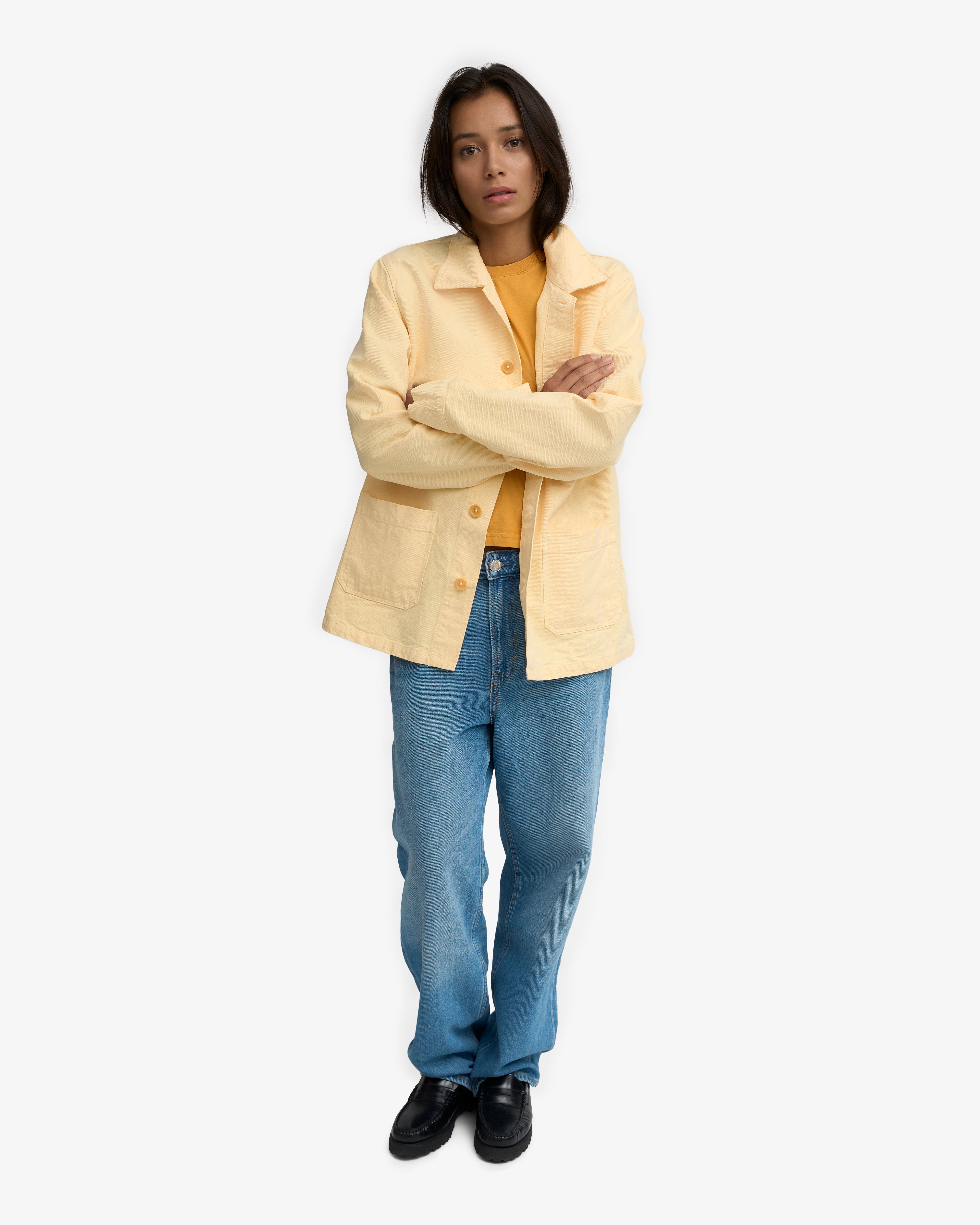 Organic Workwear Jacket - Soft Yellow