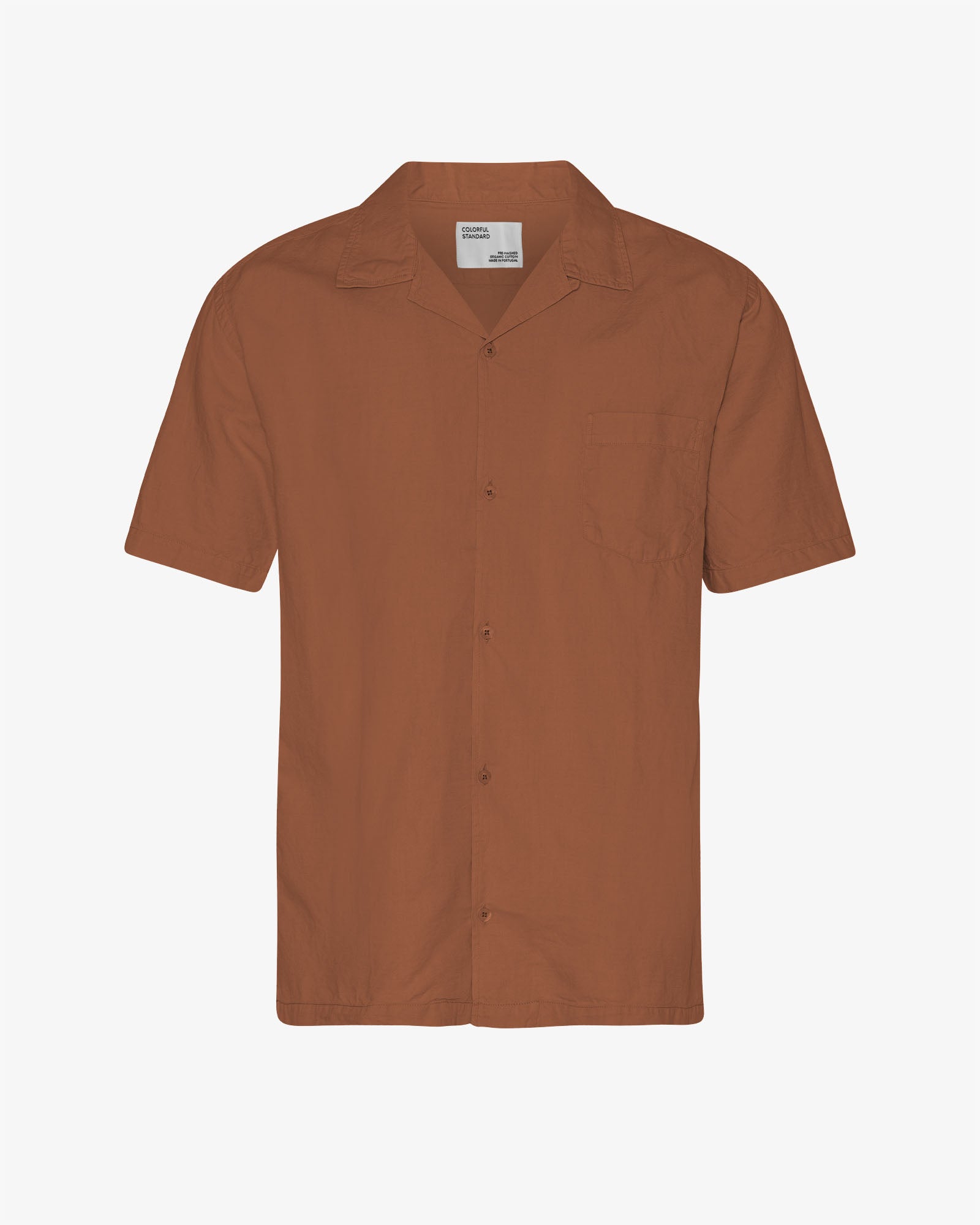 Linen Short Sleeved Shirt - Ginger Brown
