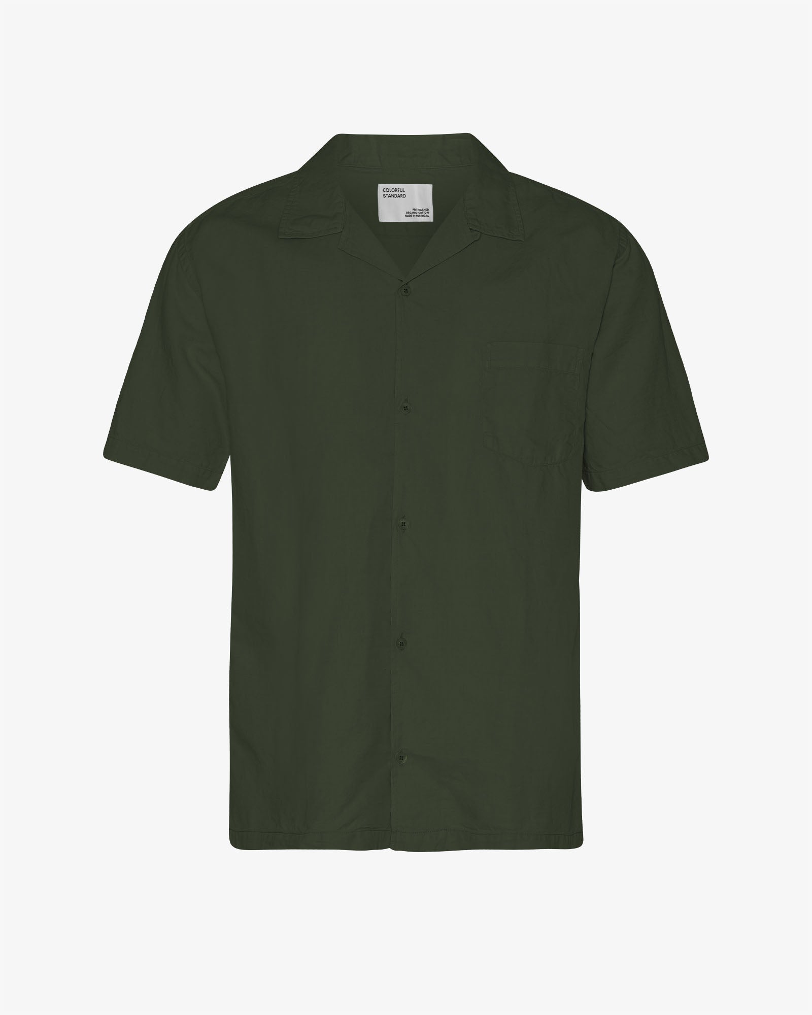 Linen Short Sleeved Shirt - Hunter Green