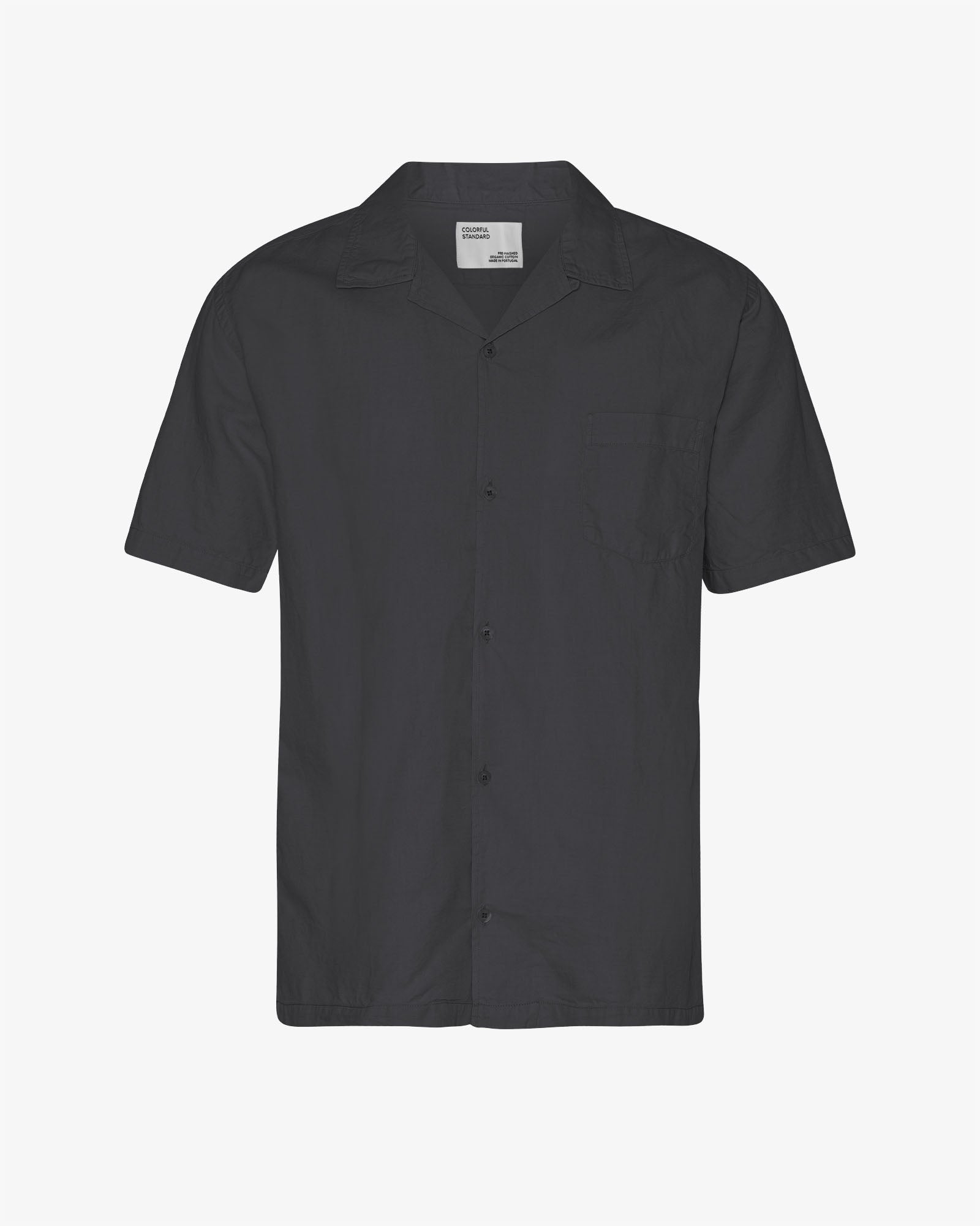 Linen Short Sleeved Shirt - Lava Grey