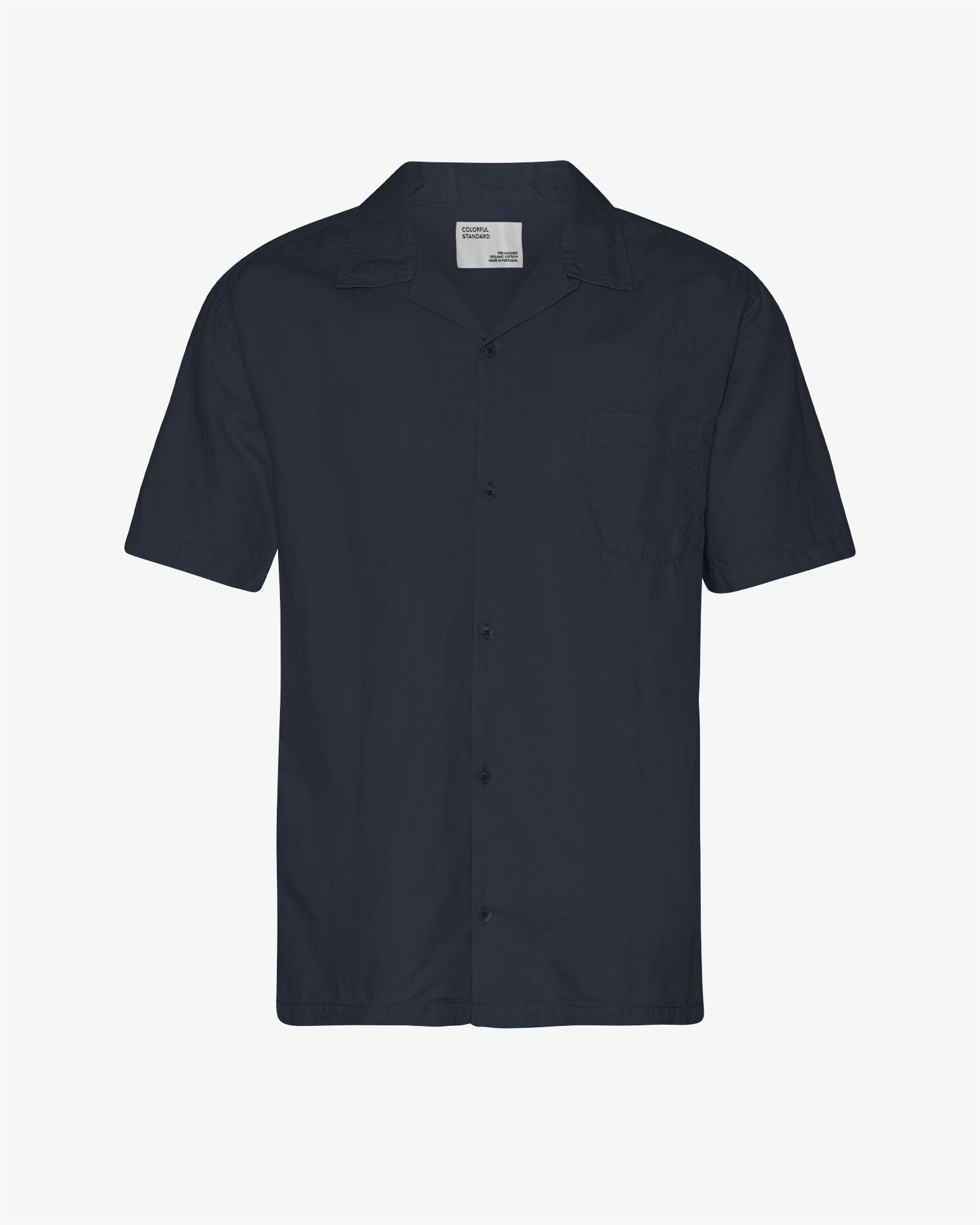 Linen Short Sleeved Shirt - Navy Blue