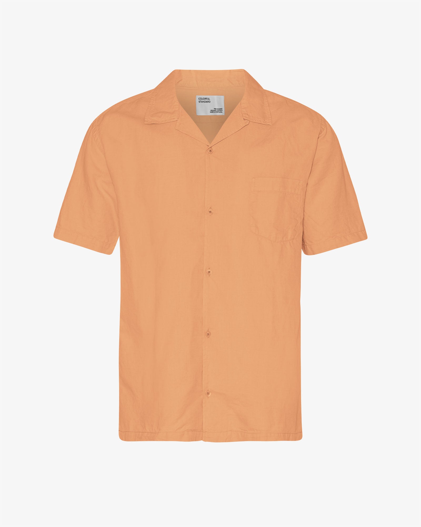 Linen Short Sleeved Shirt - Sandstone Orange