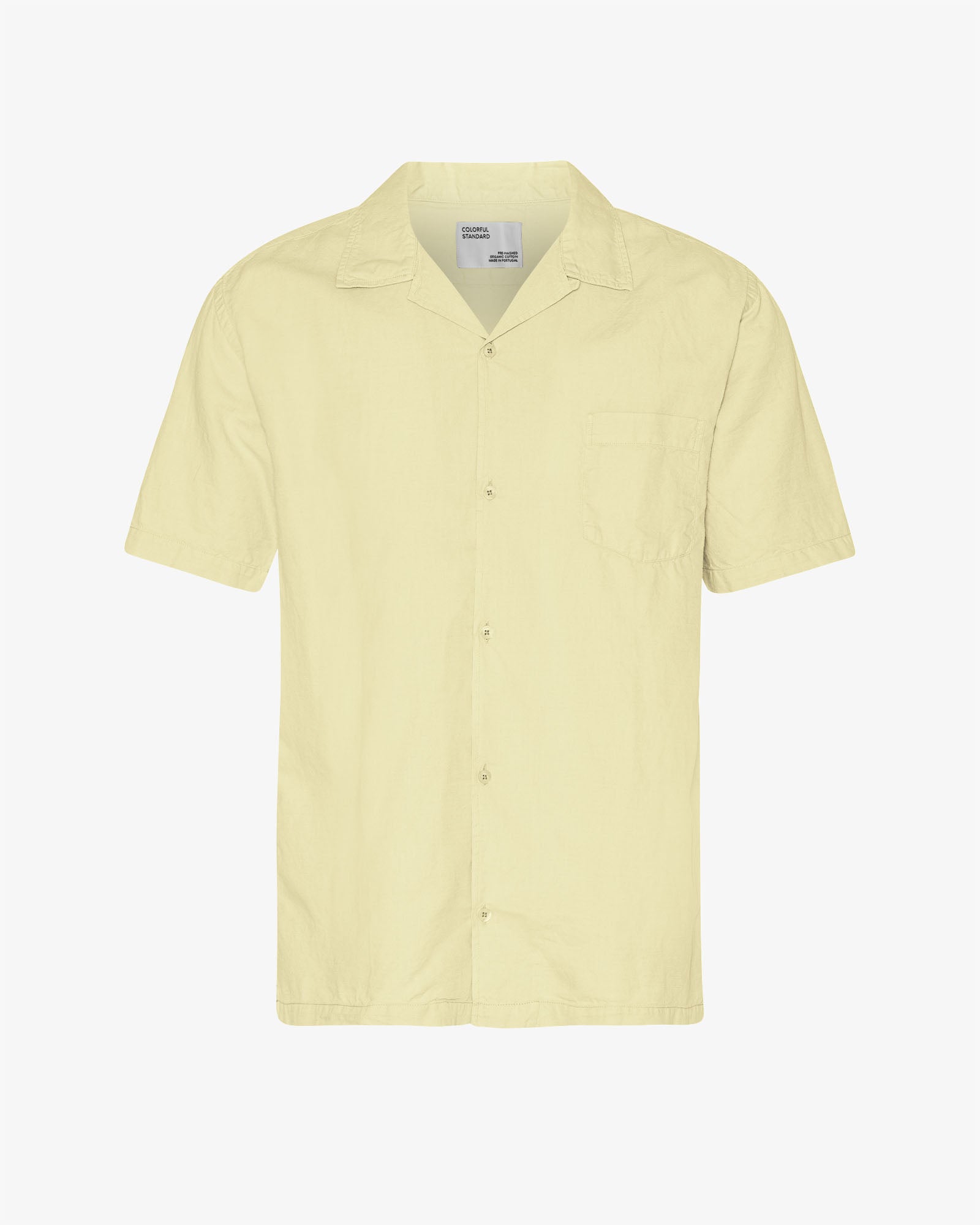 Linen Short Sleeved Shirt - Soft Yellow
