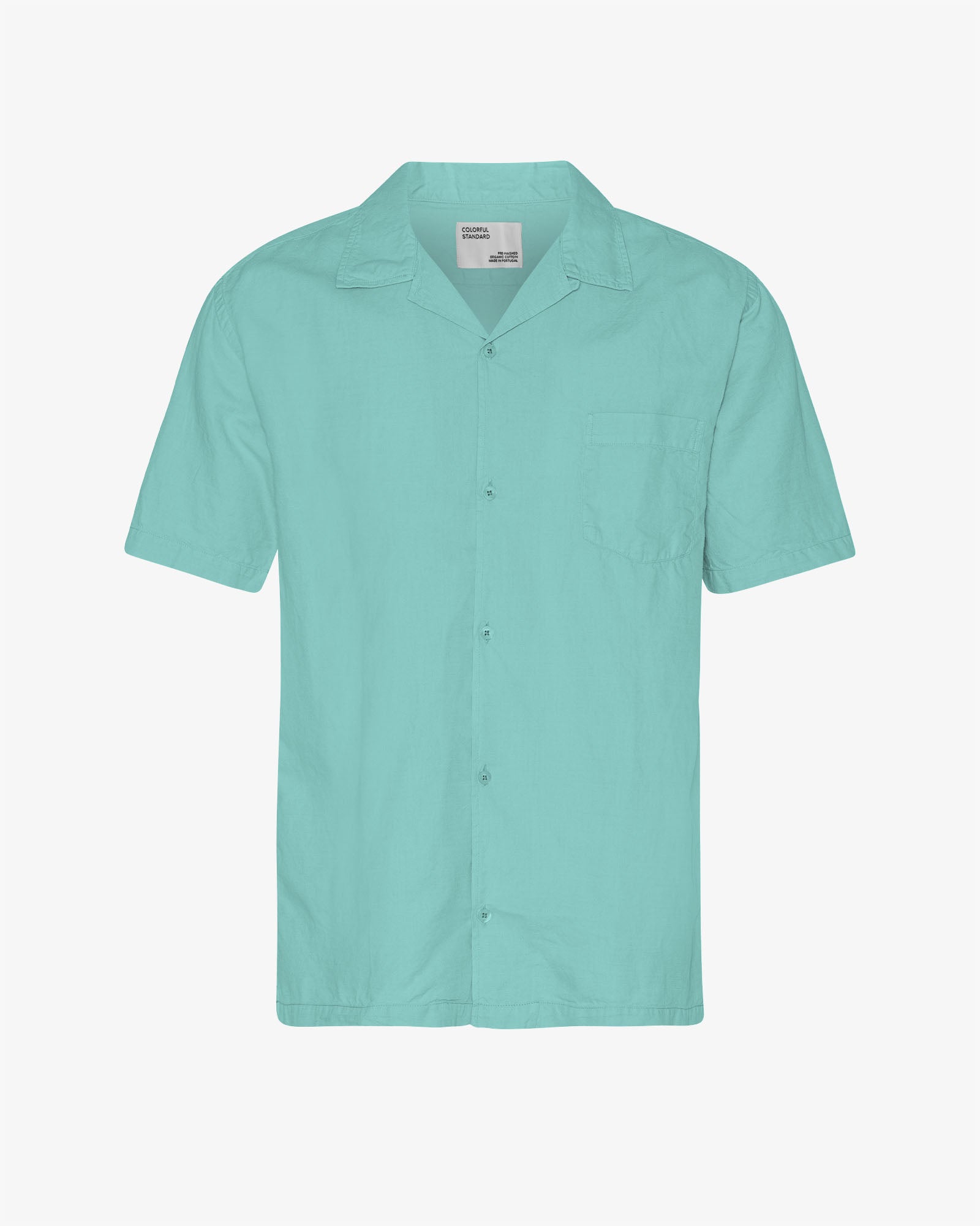Linen Short Sleeved Shirt - Teal Blue