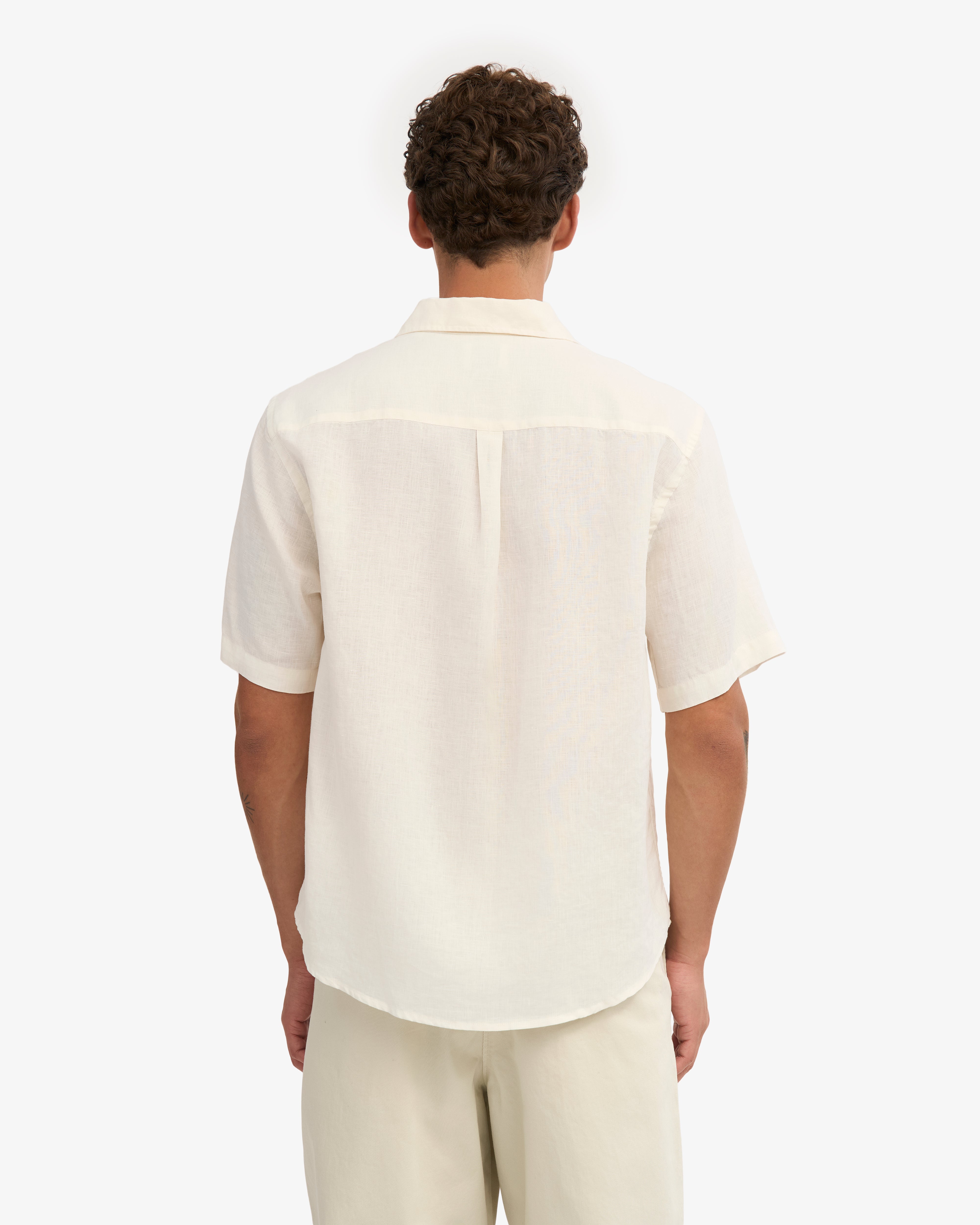 Linen SS Shirt - Ivory White