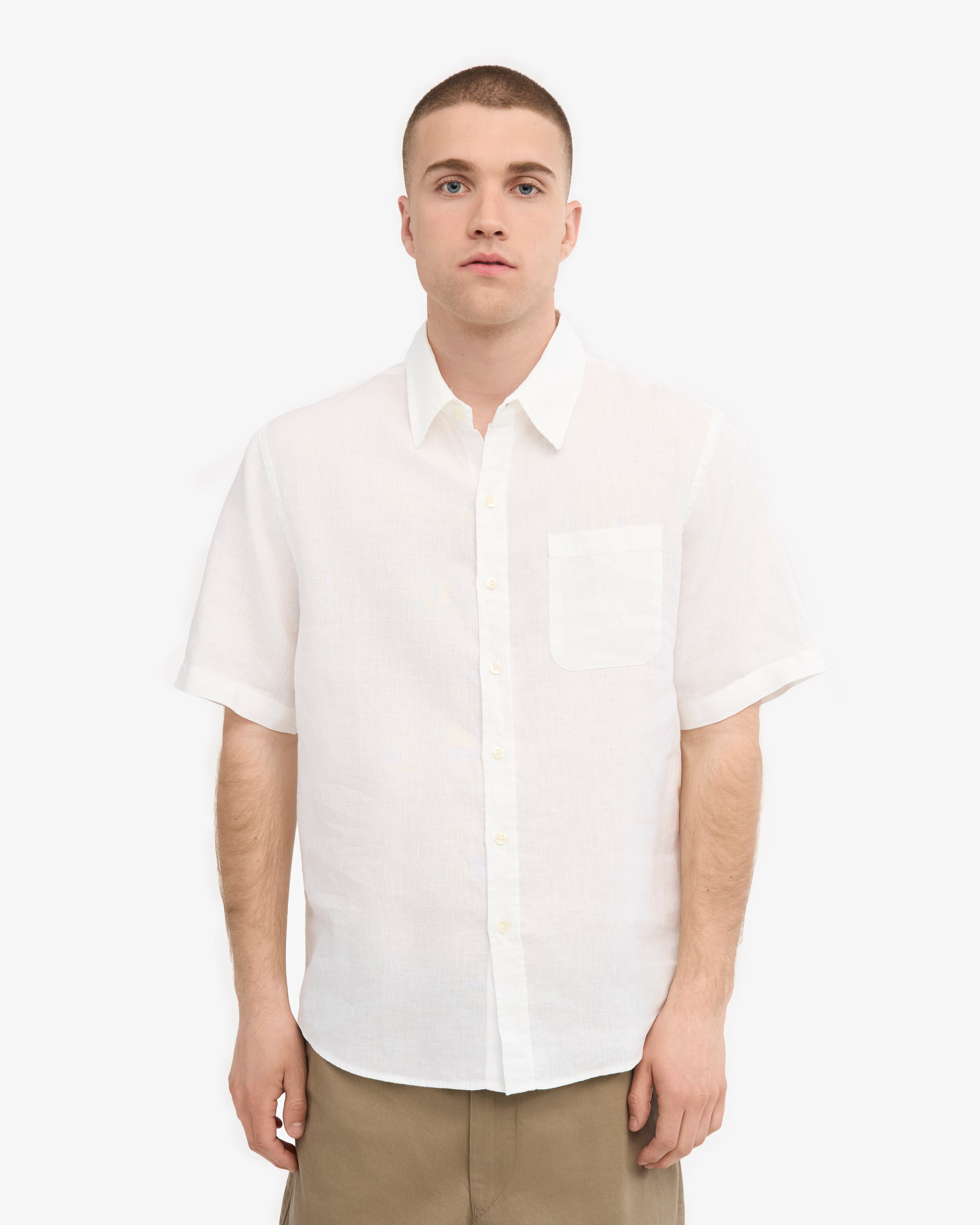 Linen SS Shirt - Optical White