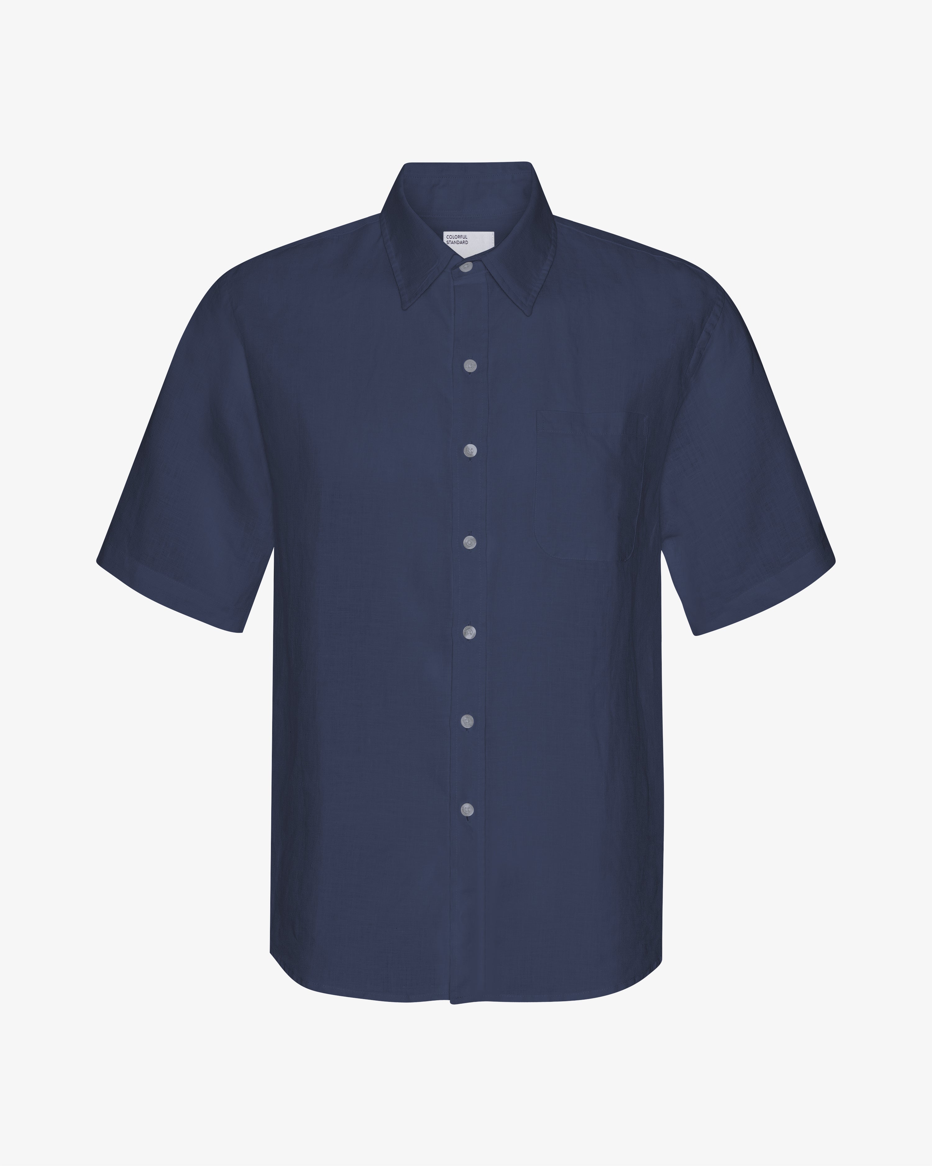 Linen SS Shirt - Marine Blue