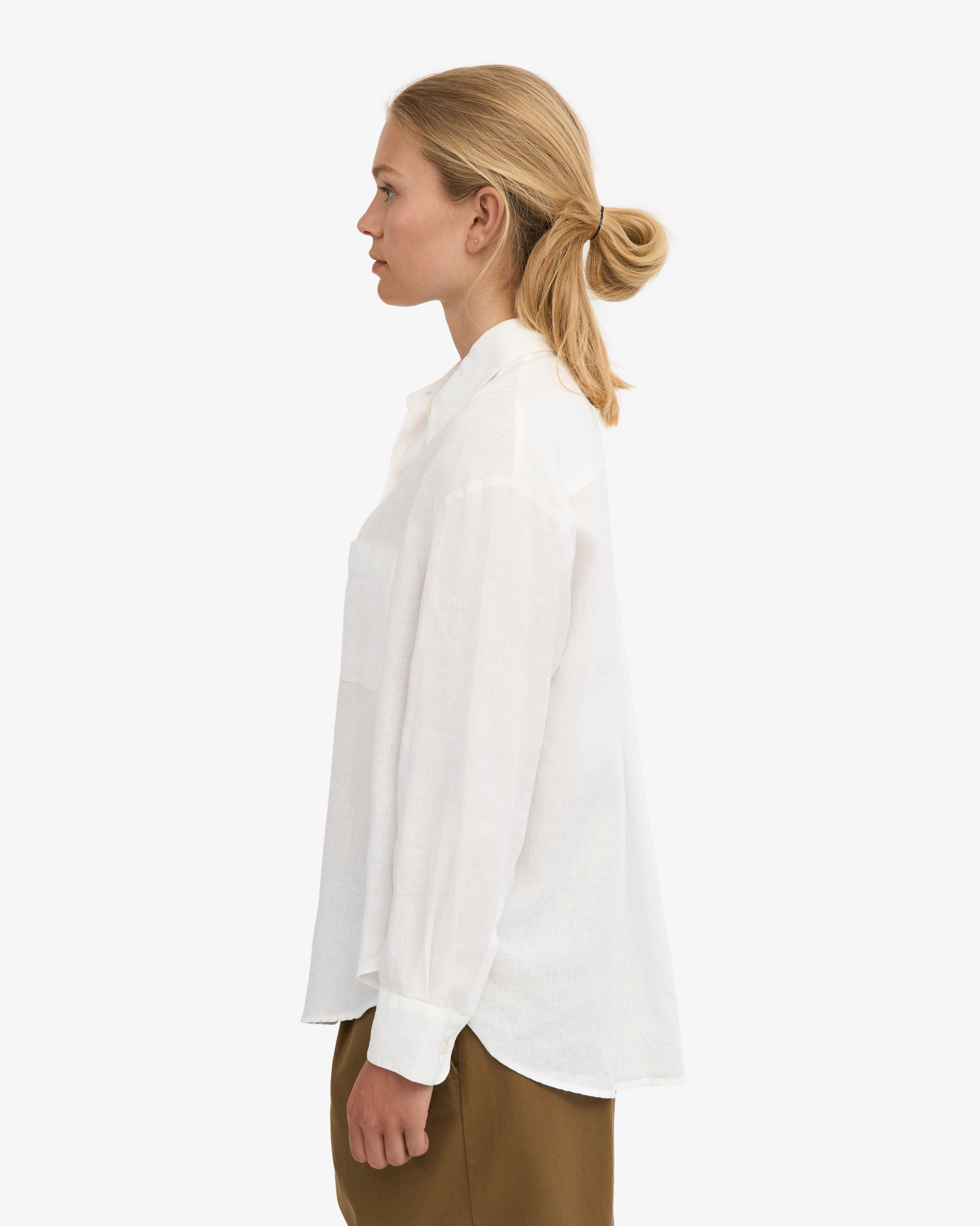 Linen Oversized Shirt - Optical White
