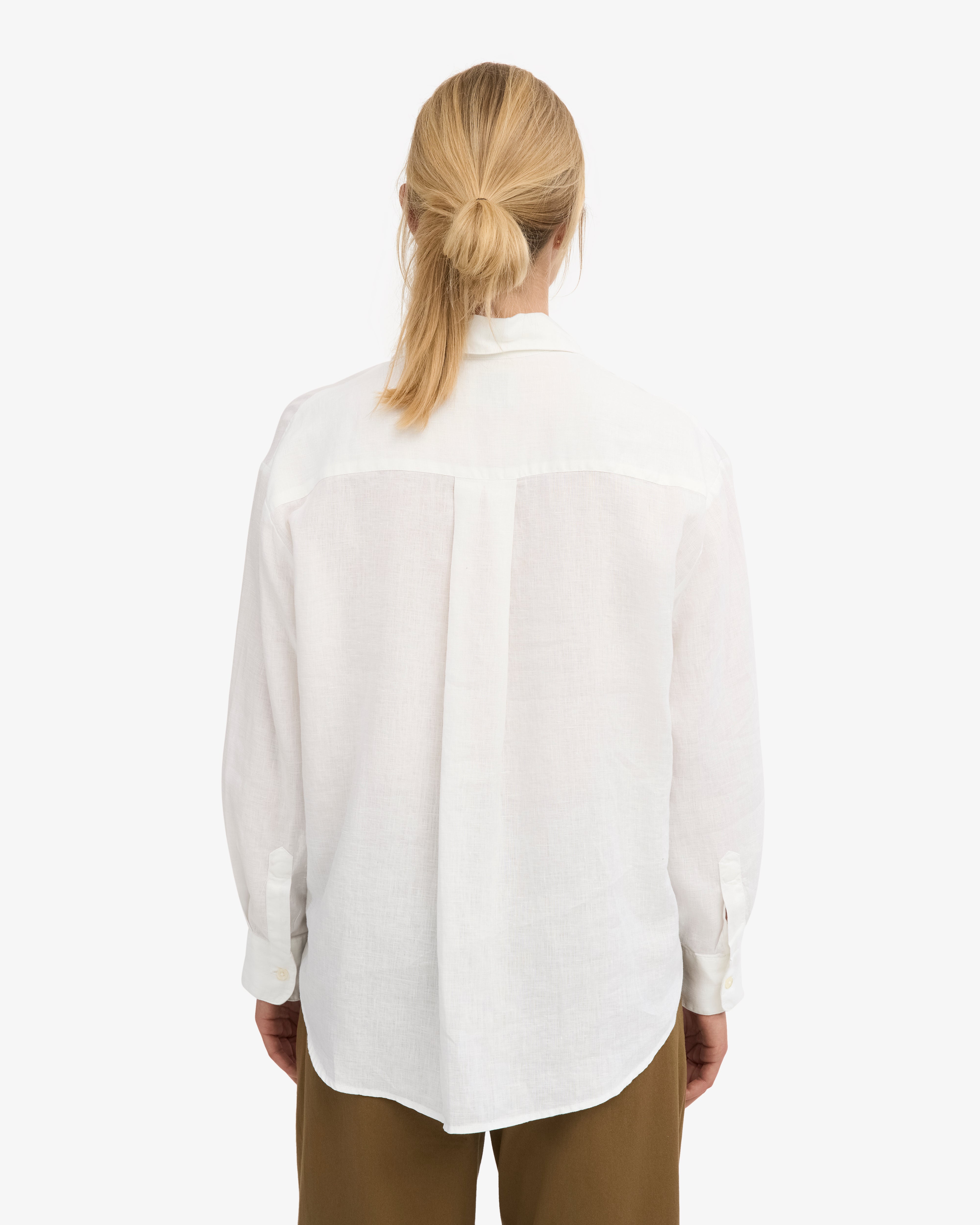 Linen Oversized Shirt - Optical White