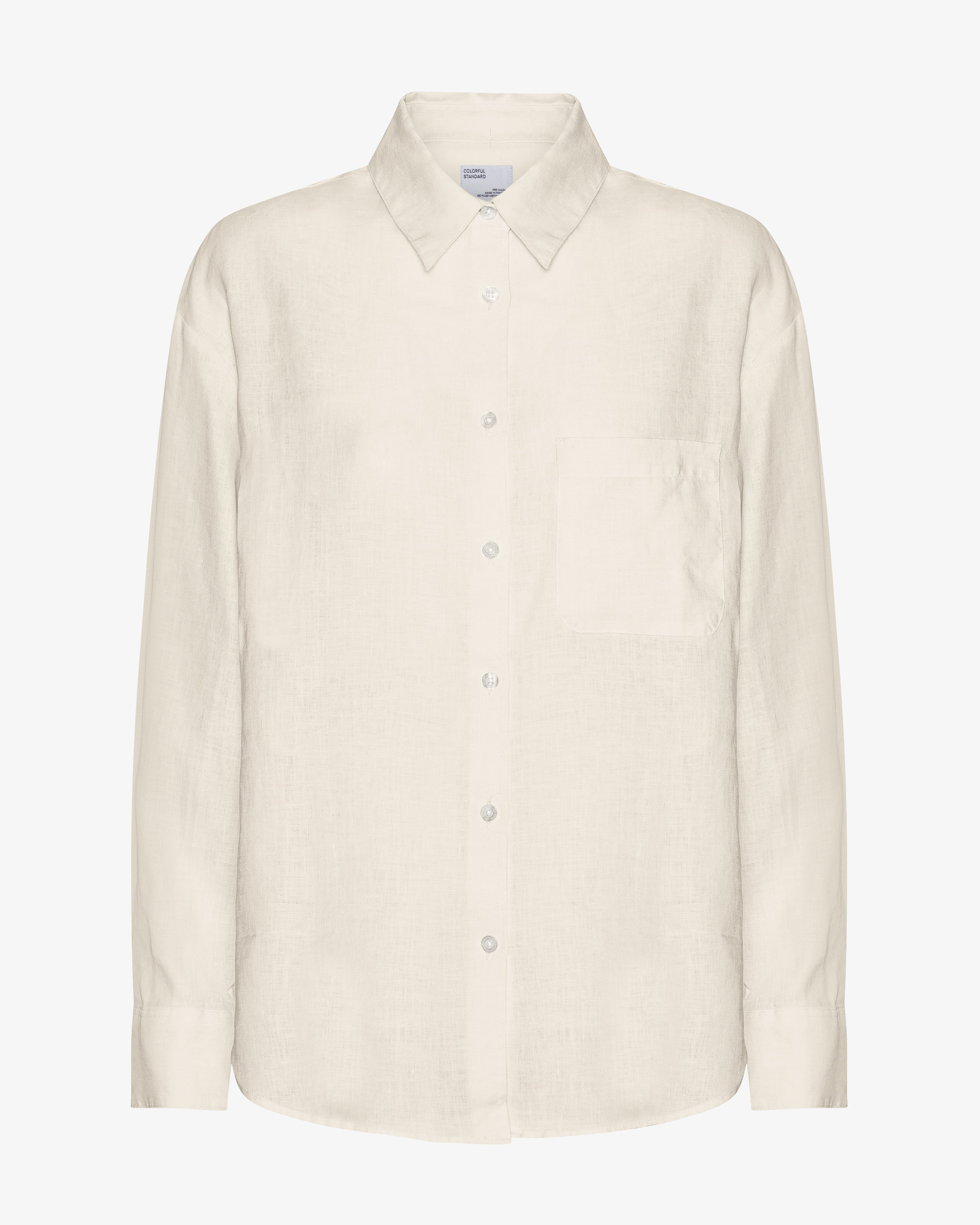 Linen Oversized Shirt - Ivory White