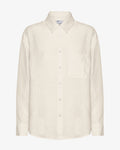 Linen Oversized Shirt - Ivory White