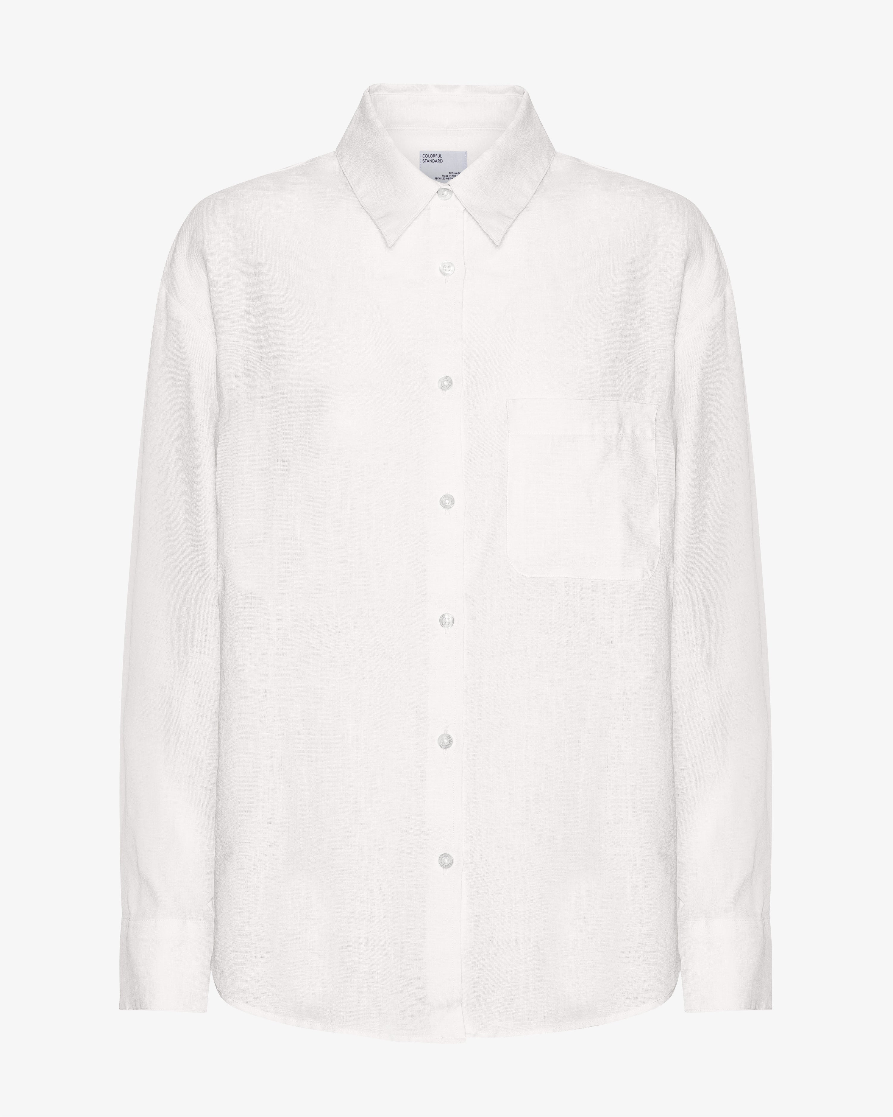 Linen Oversized Shirt - Optical White