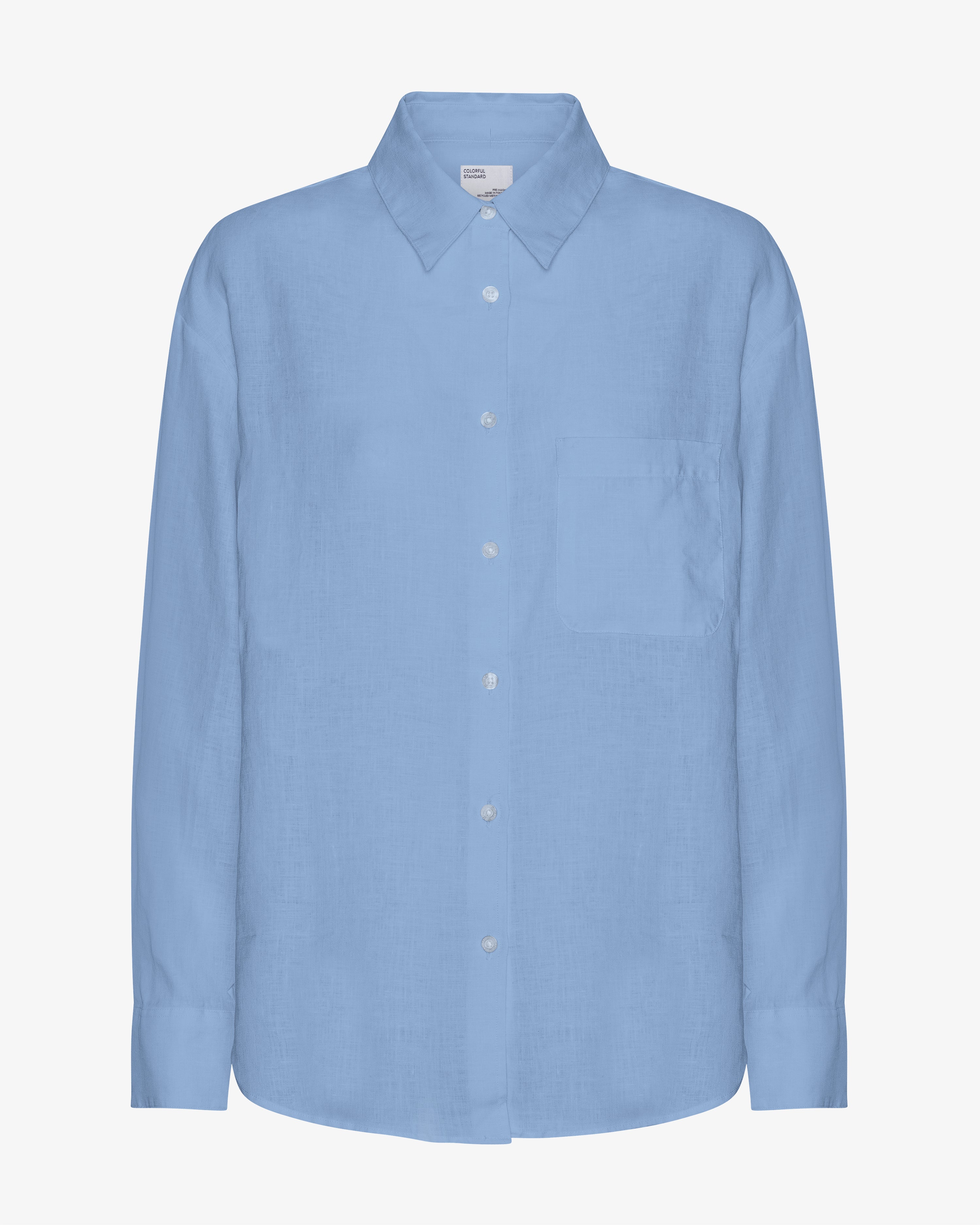 Linen Oversized Shirt - Seaside Blue