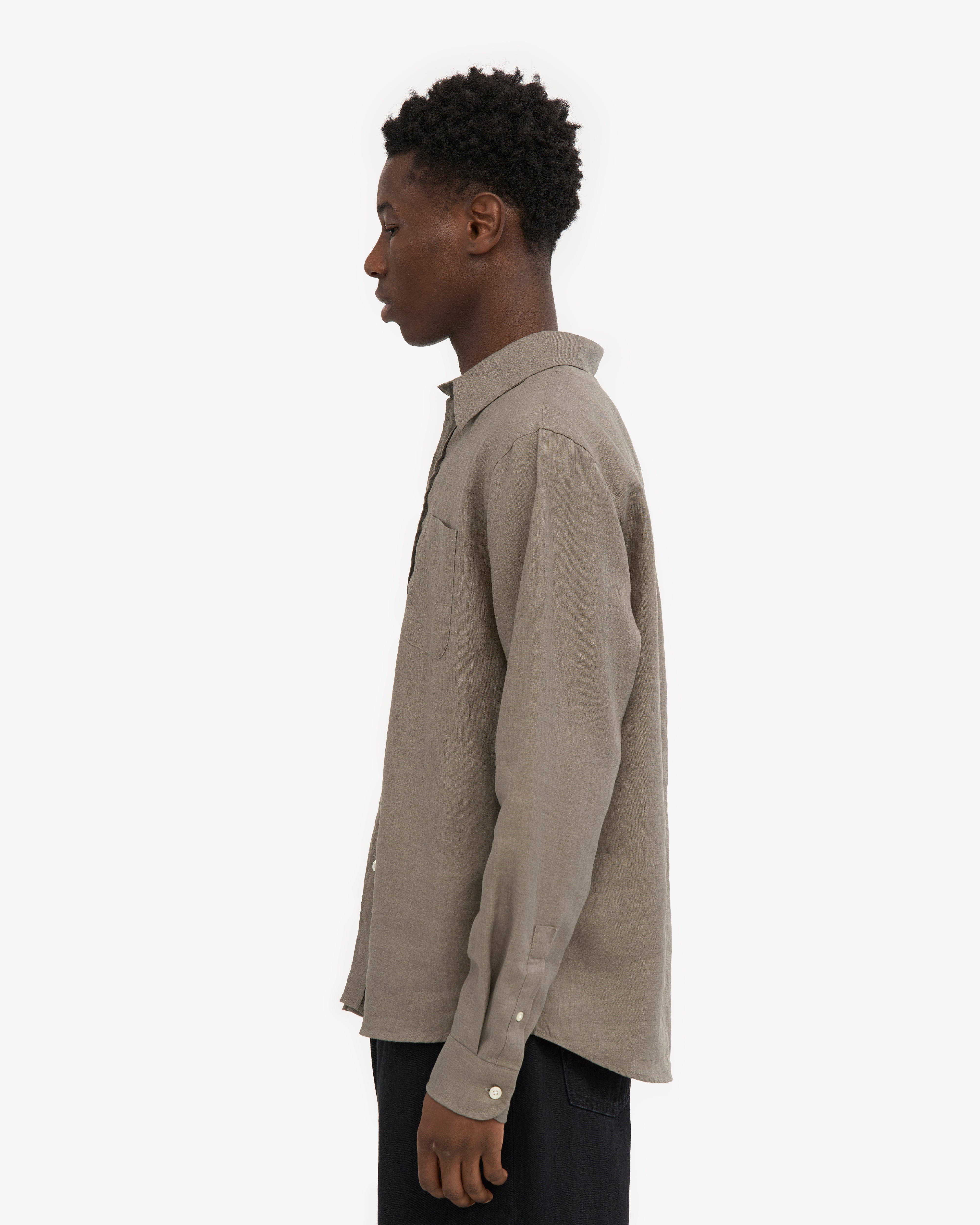 Linen Shirt - Dusty Olive