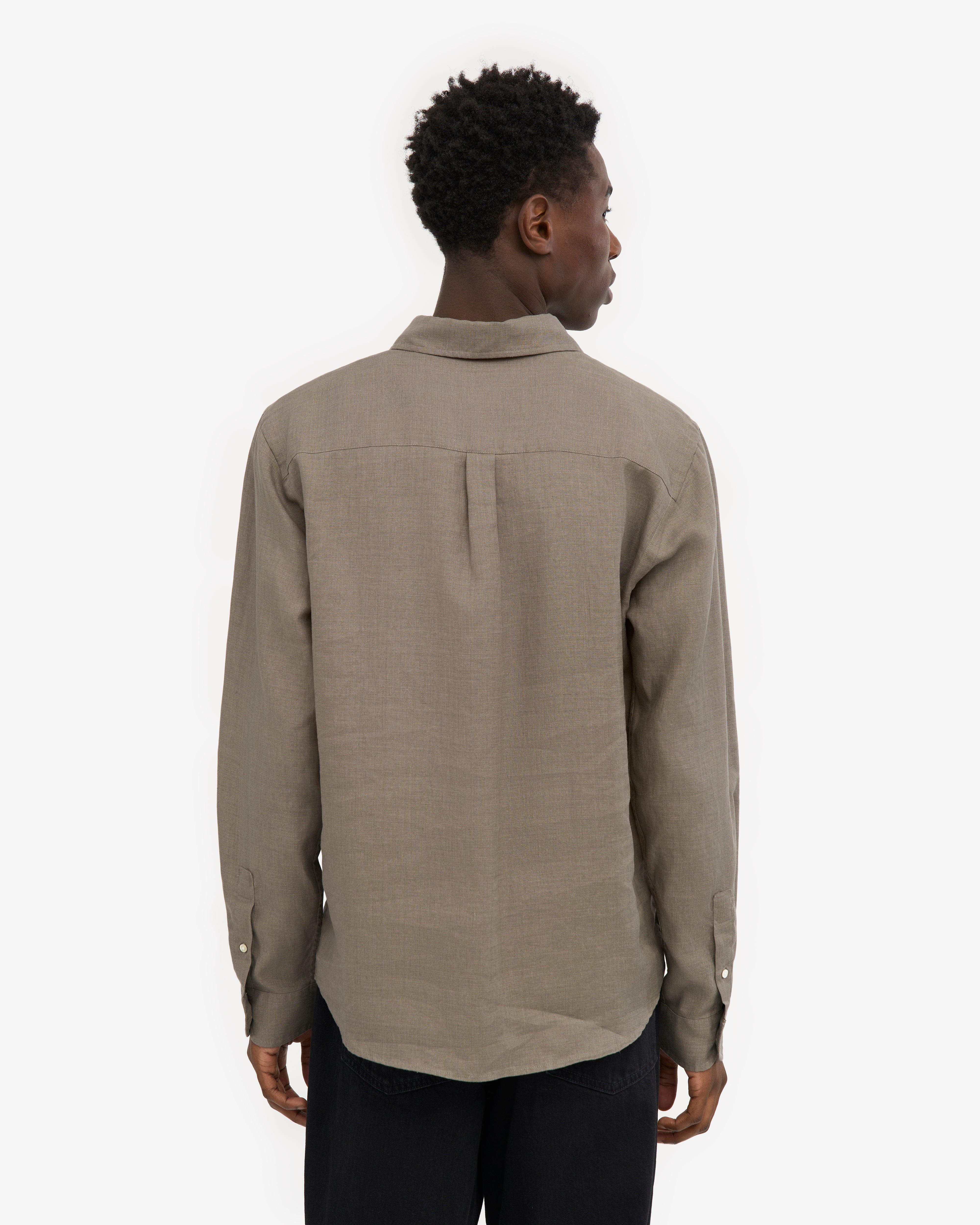 Linen Shirt - Navy Blue