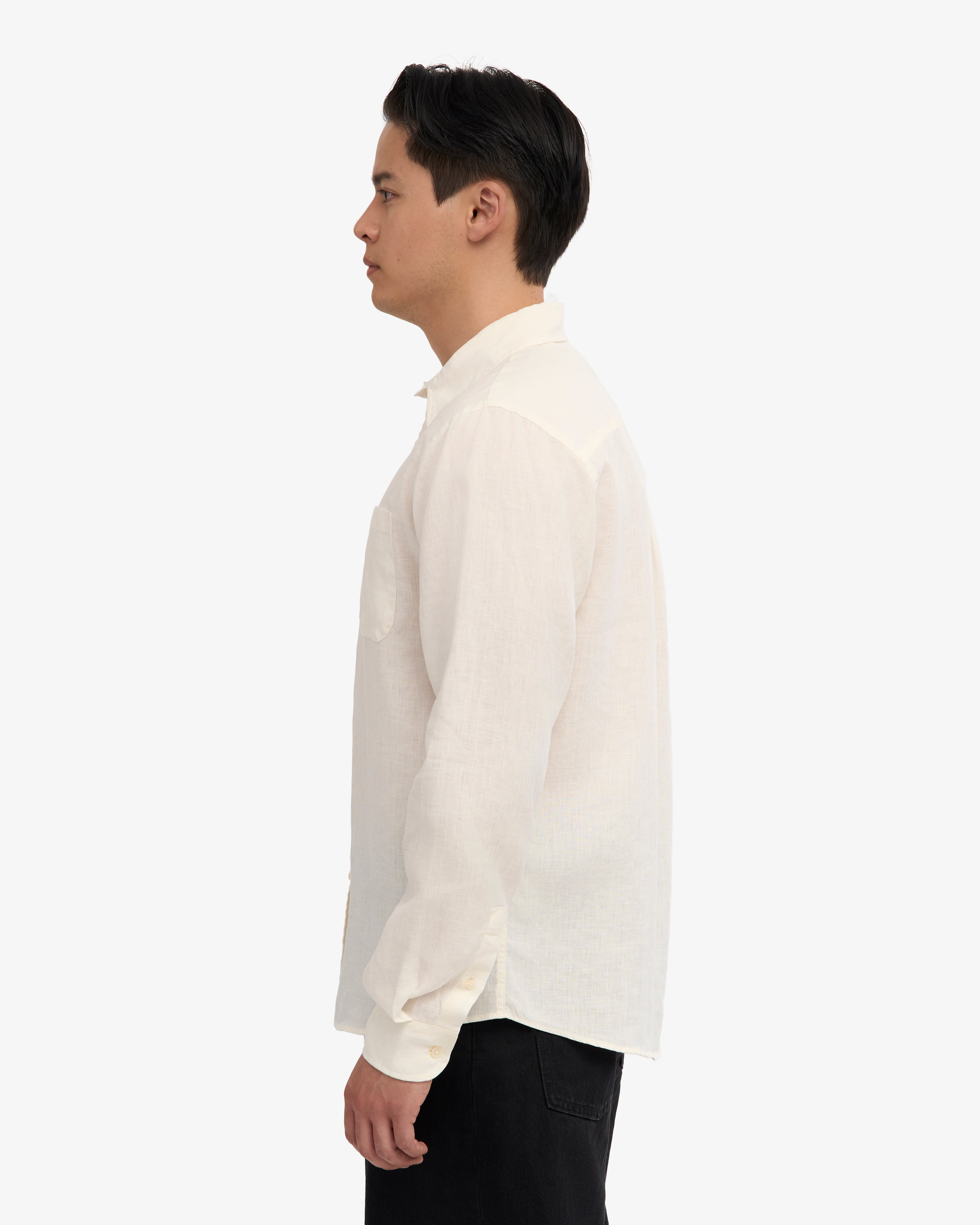Linen Shirt - Ivory White