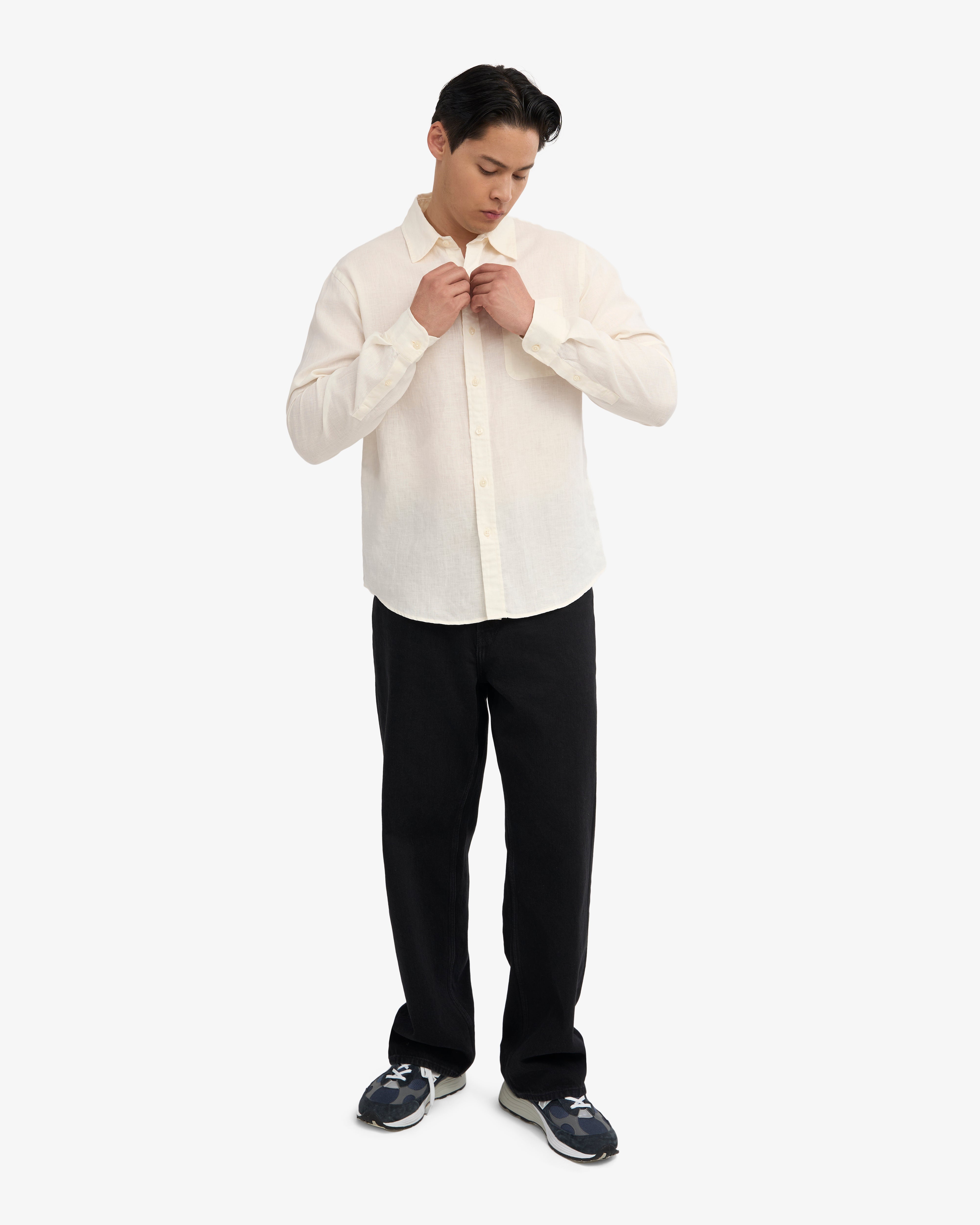 Linen Shirt - Ivory White