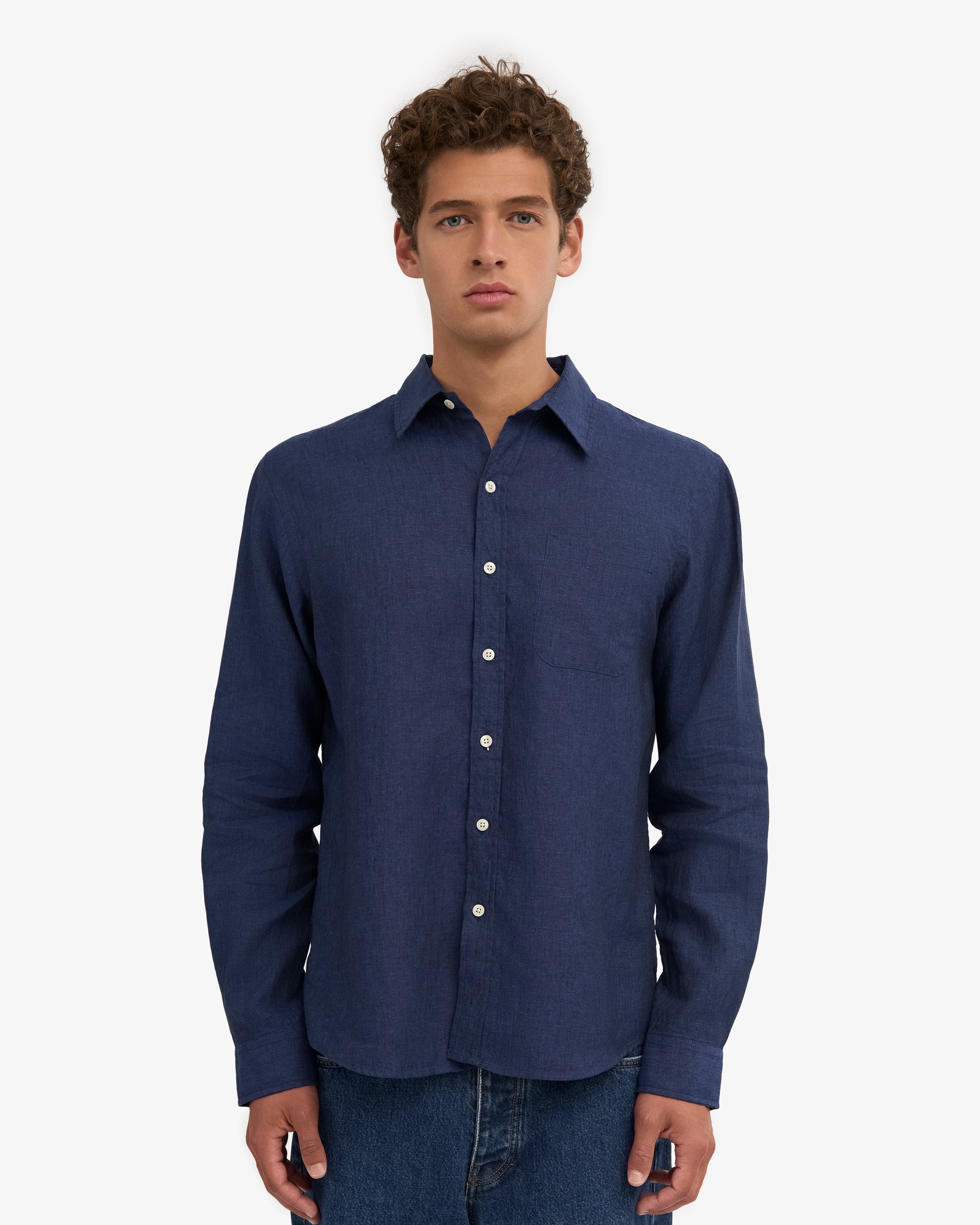 Linen Shirt - Marine Blue