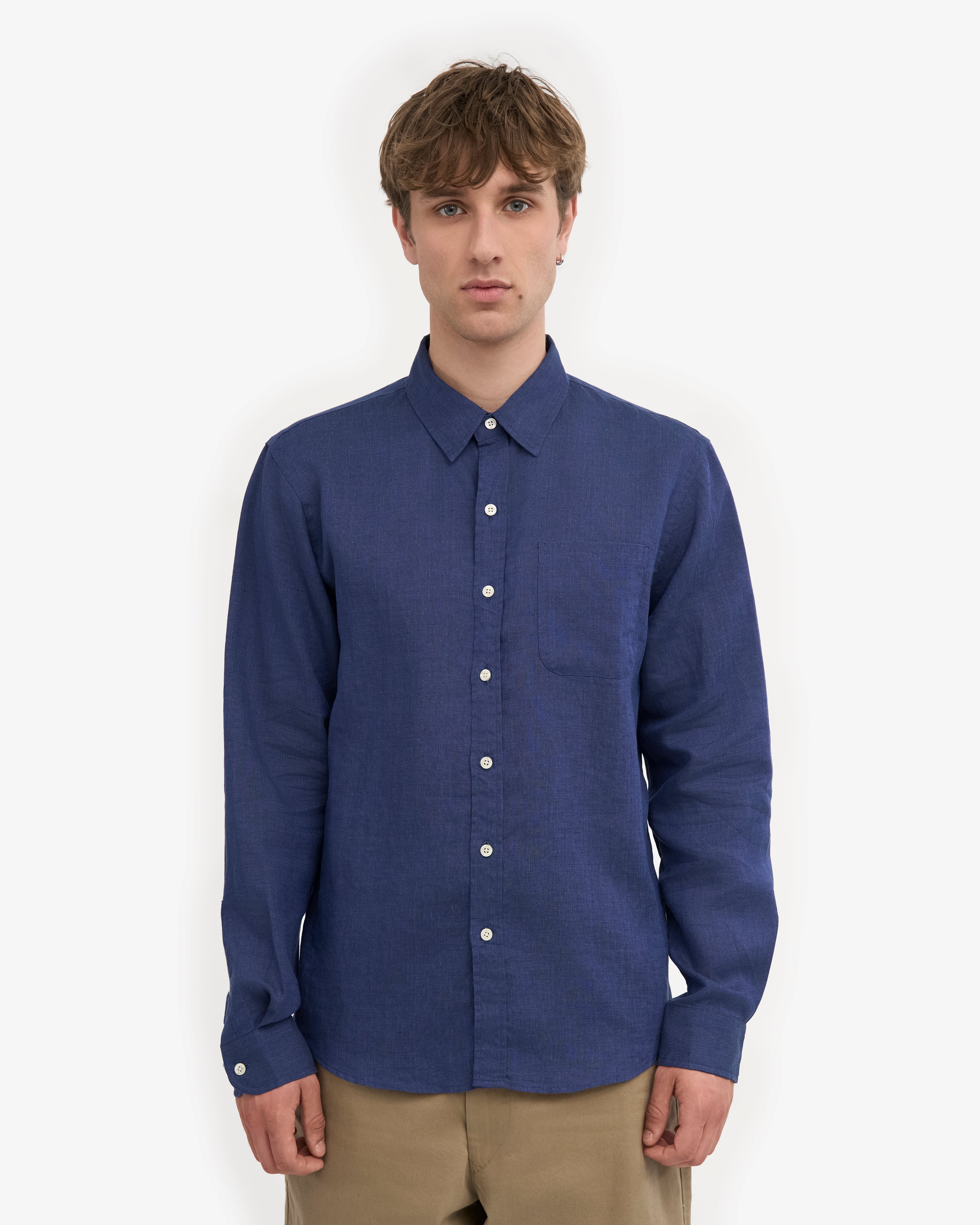 Linen Shirt - Petrol Blue