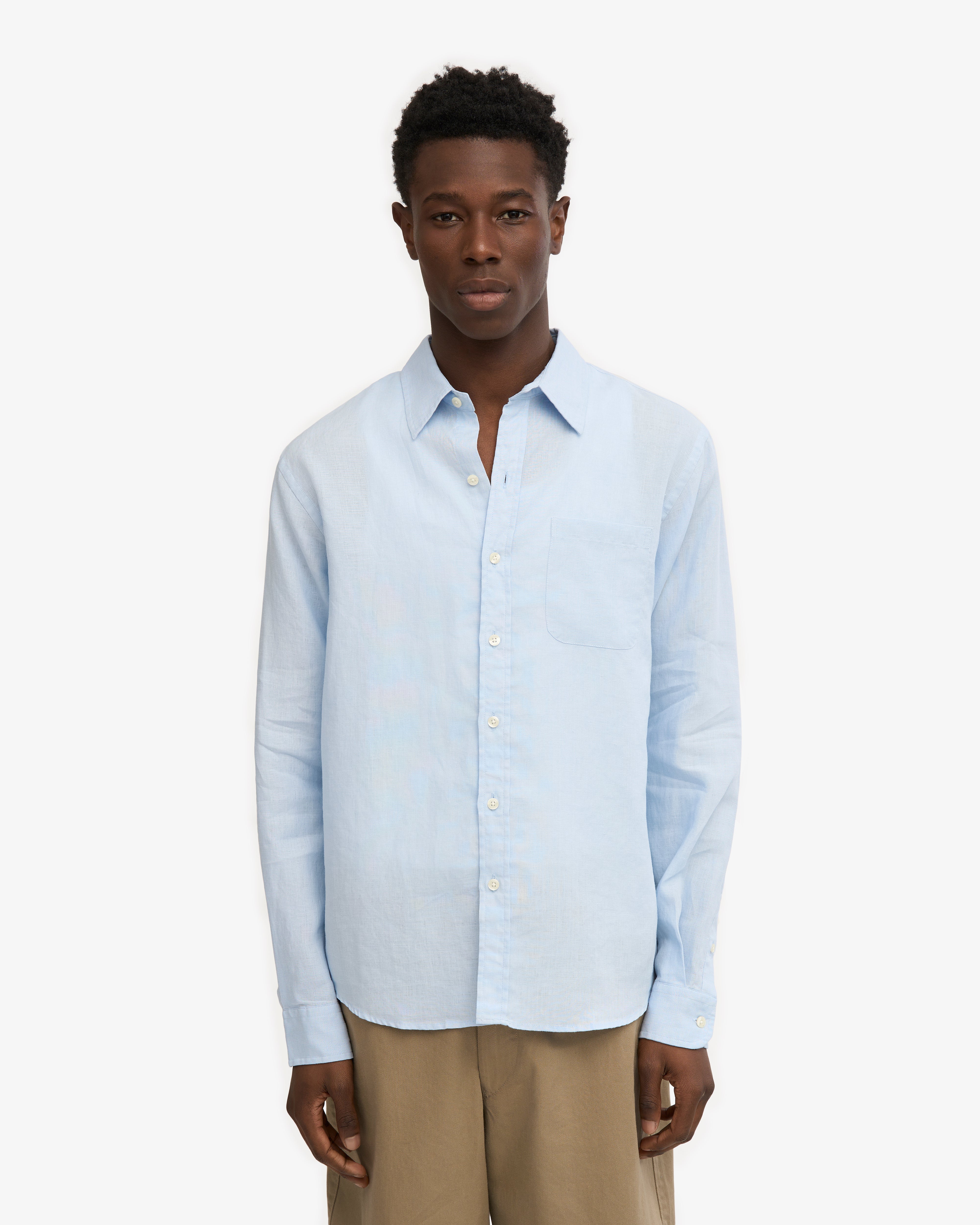 Linen Shirt - Polar Blue